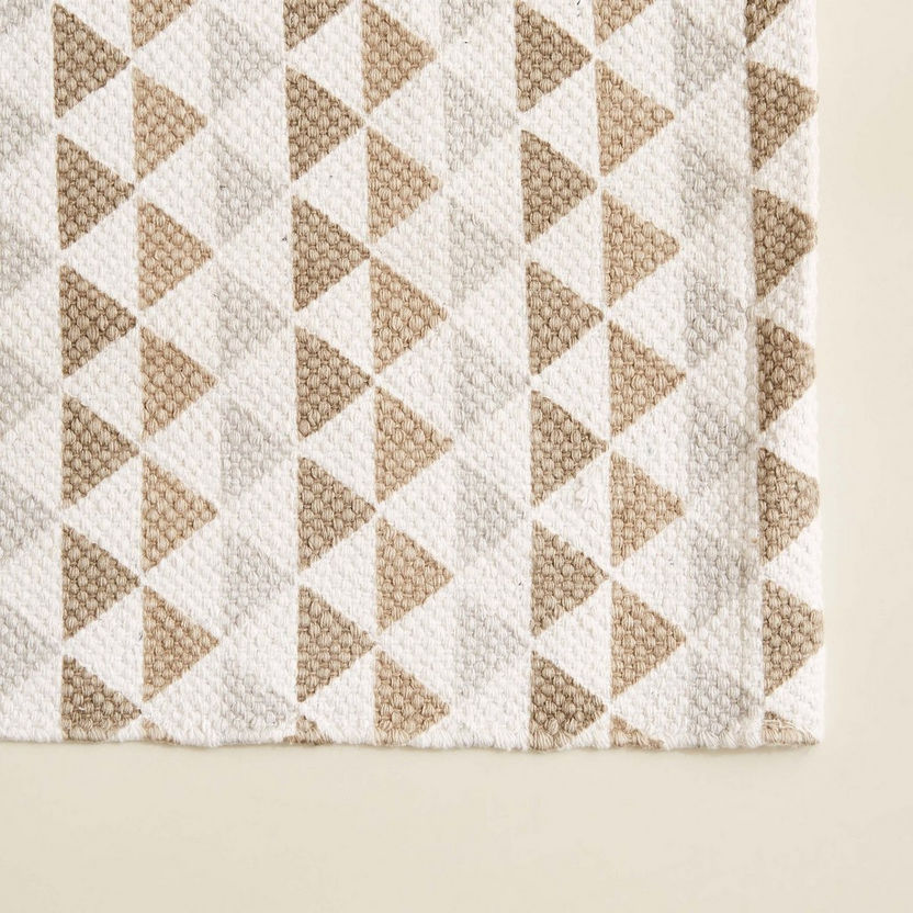 Oliver Triangles Cotton Dhurrie - 60x90 cm-Rugs-image-1