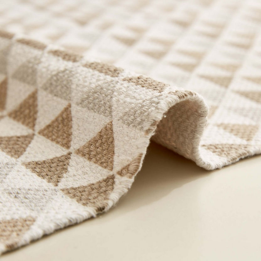Oliver Triangles Cotton Dhurrie - 60x90 cm-Rugs-image-3