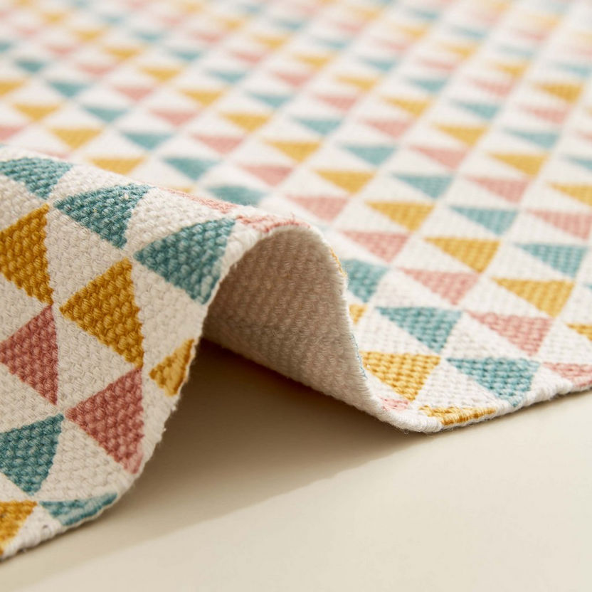 Oliver Triangles Cotton Dhurrie - 60x90 cm-Rugs-image-3