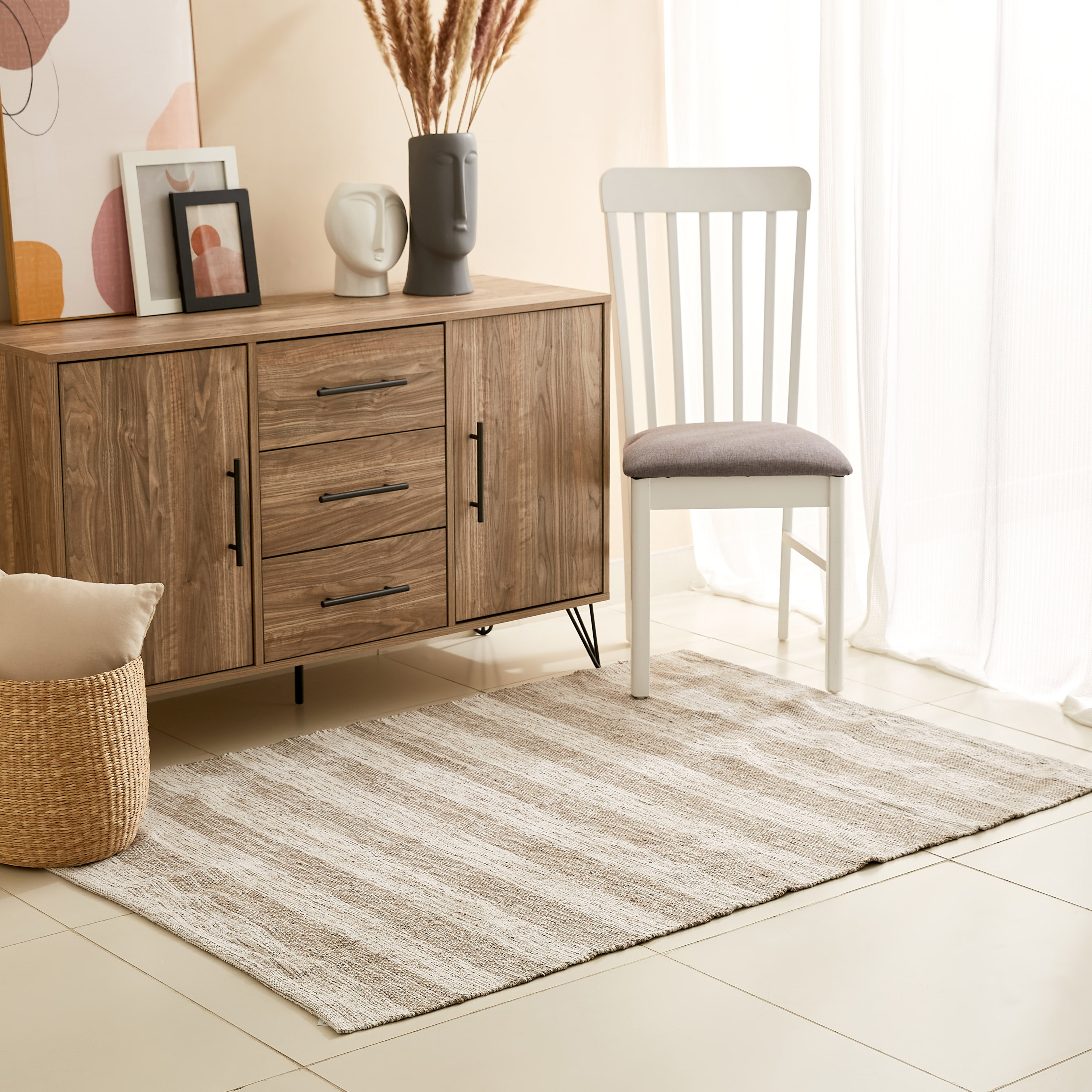 سجادة دوري قطن مخططة من ماديسون - 110x160  سم-hbxdecorandfurnishings-floorcoverings-rugs-image-1