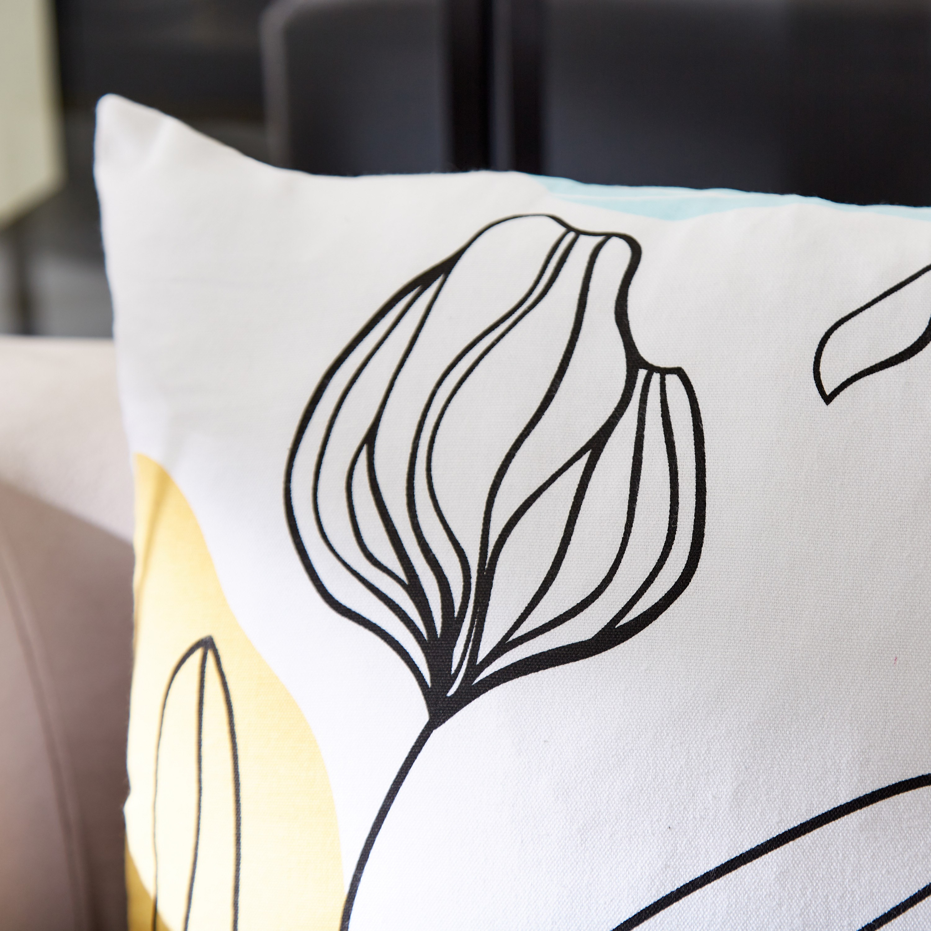 Nova Abstract Floral Print Cushion Cover - 50x50 cm-hbxhomeware-cushionsandcovers-cushioncovers-image-2