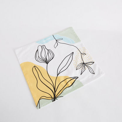 Nova Abstract Floral Print Cushion Cover - 50x50 cms