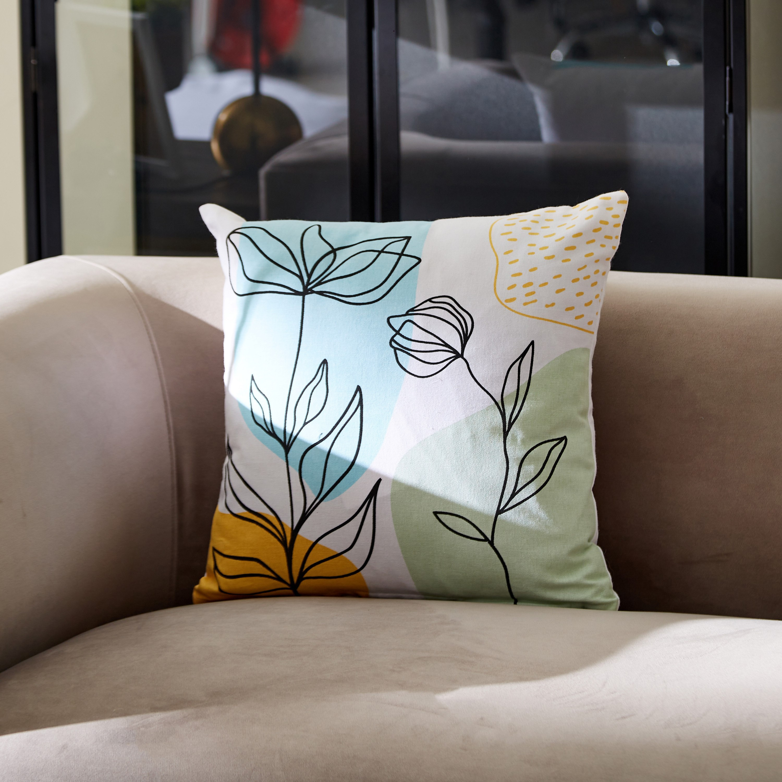 Featured and Brand New Floral Print Cushion 