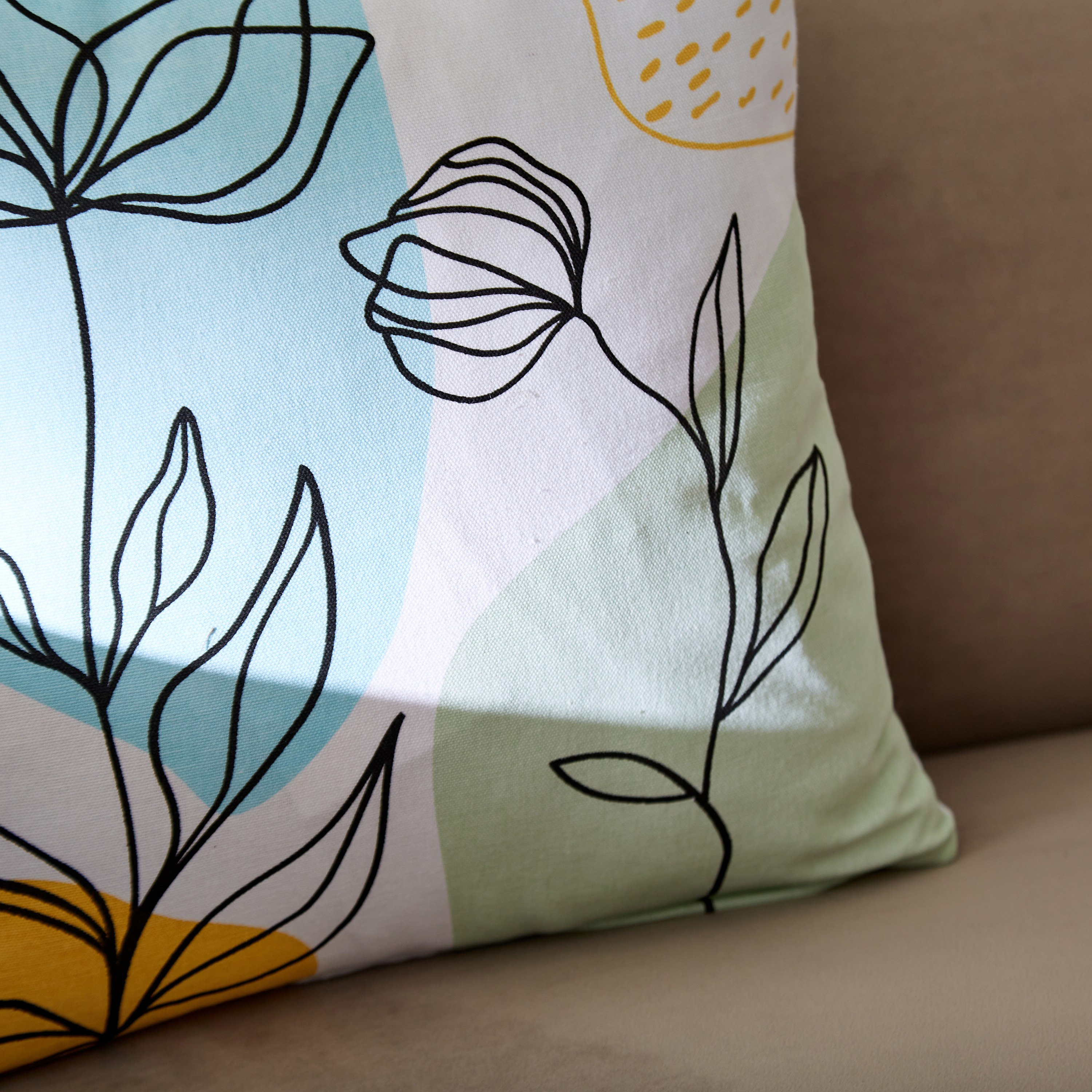 Nova Abstract Floral Print Cushion Cover - 40x40 cm-hbxhomeware-cushionsandcovers-cushioncovers-image-2