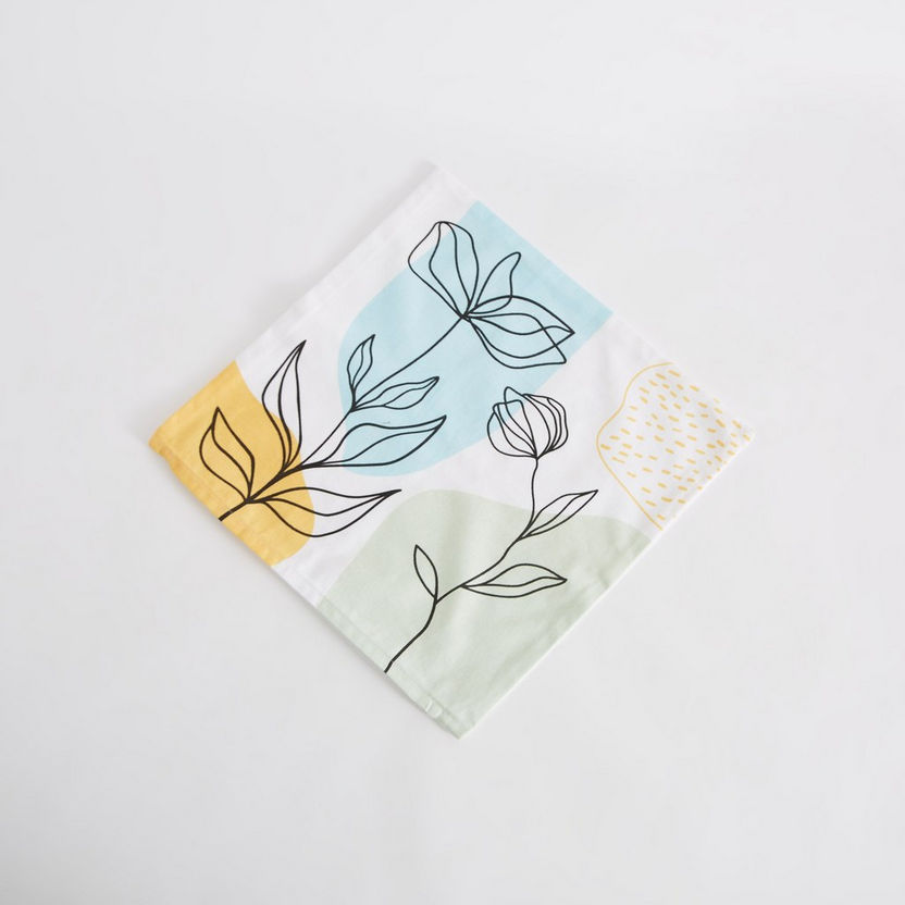 Nova Abstract Floral Print Cushion Cover - 40x40 cm-Cushion Covers-image-4
