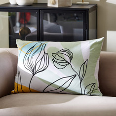 Nova Abstract Floral Printed Cushion Cover - 40x65 cms