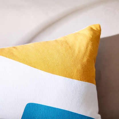 Nova Colour-Blocked Printed Cushion Cover -  30x50 cms