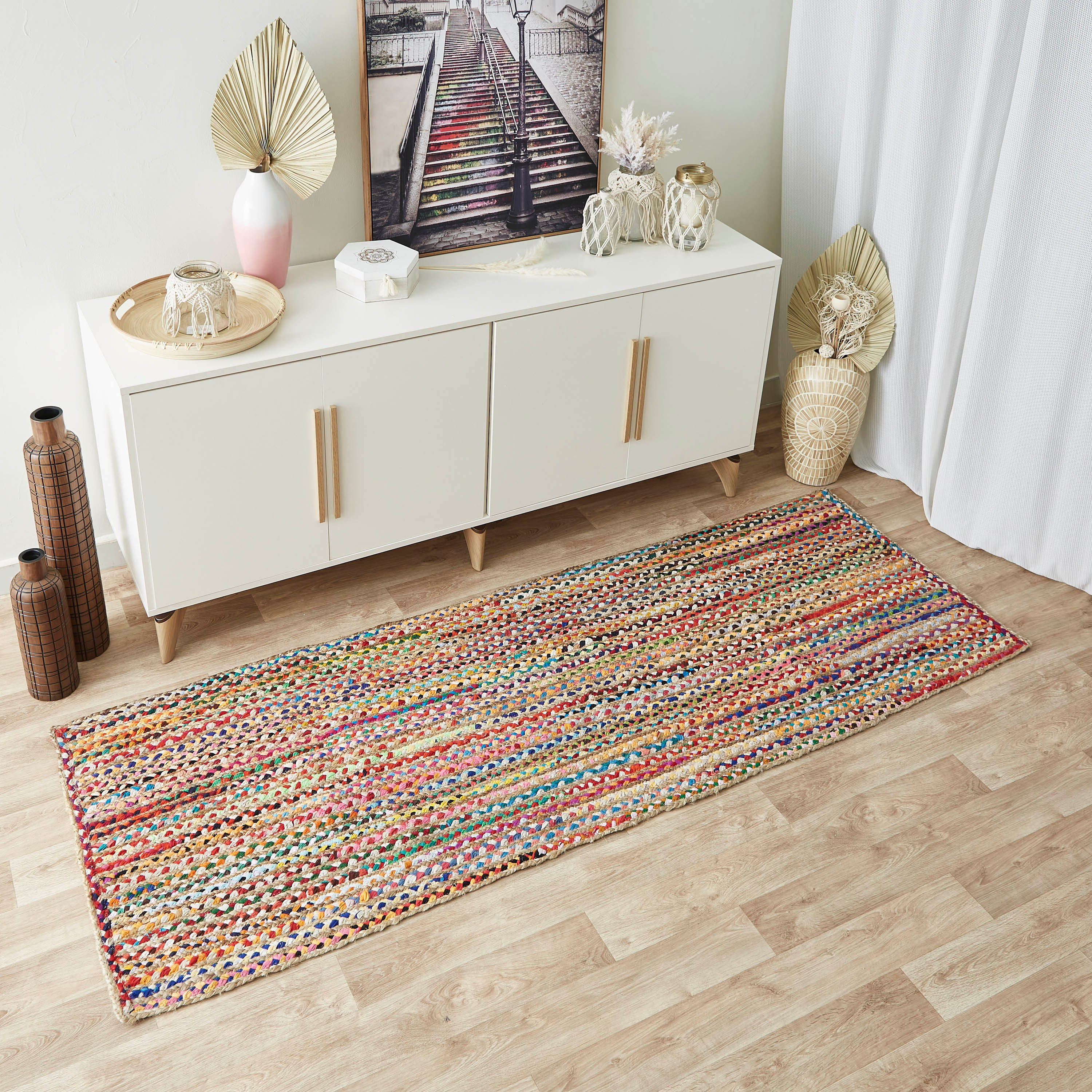Boho Joice Handmade Jute Rug - 80x230 cm-hbxdecorandfurnishings-floorcoverings-rugs-image-1