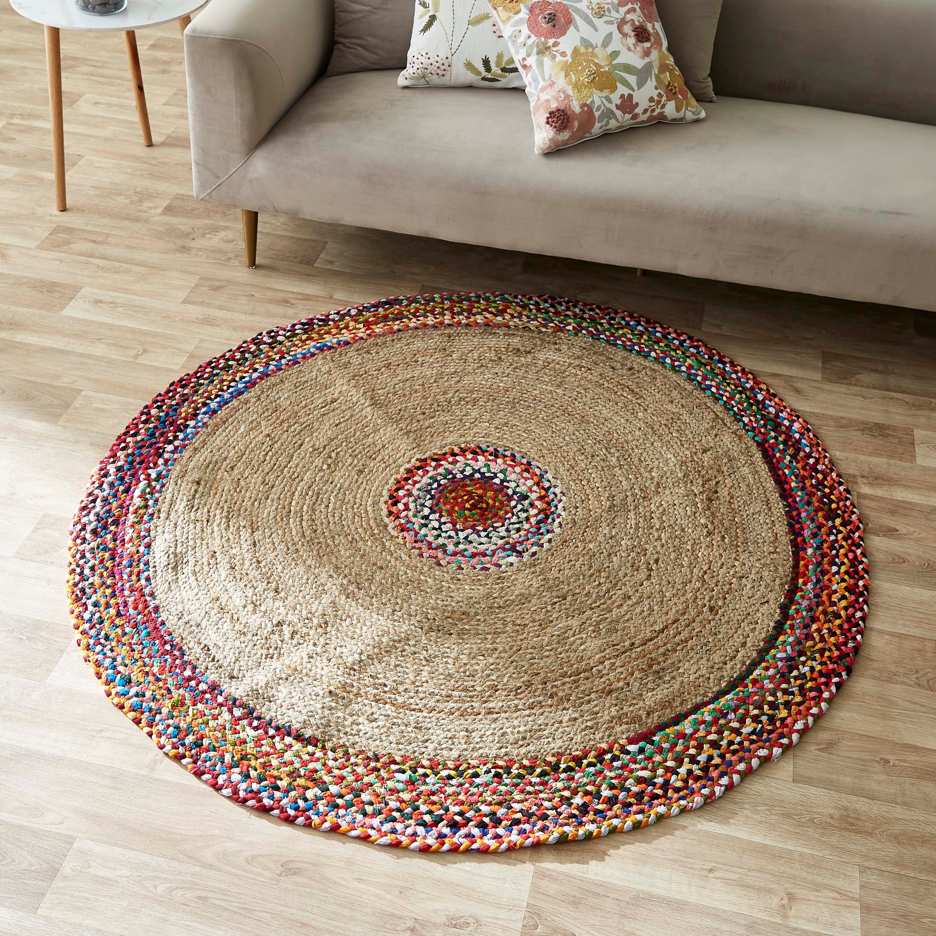 سجادة جوت مستديرة مصنوعة يدويا من بوهو بيلا - 150 سم-hbxdecorandfurnishings-floorcoverings-rugs-image-1