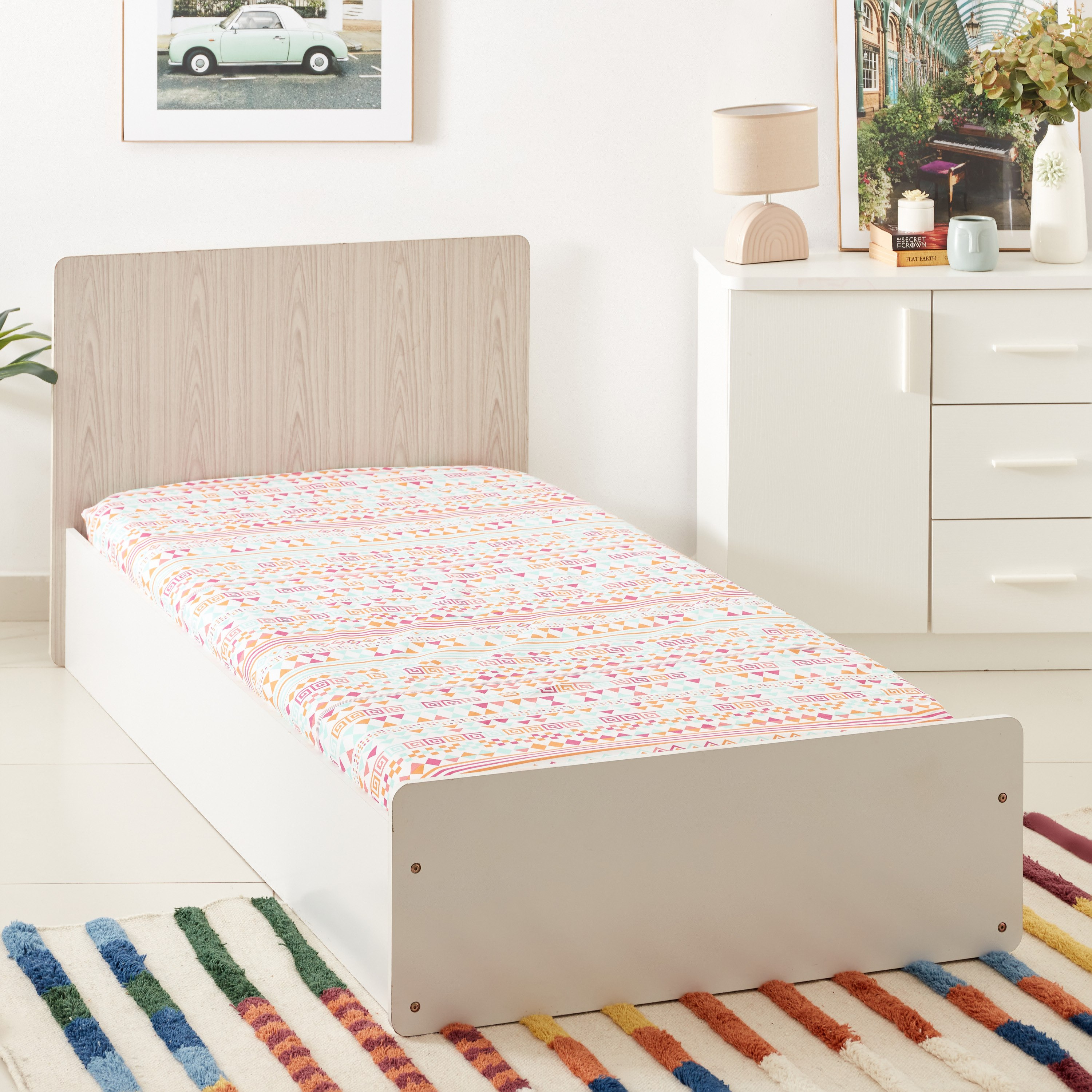 شرشف مطاطي فردي من فيفيد - 90x190+25 سم-hbxhomeware-hbxbedroom-image-1