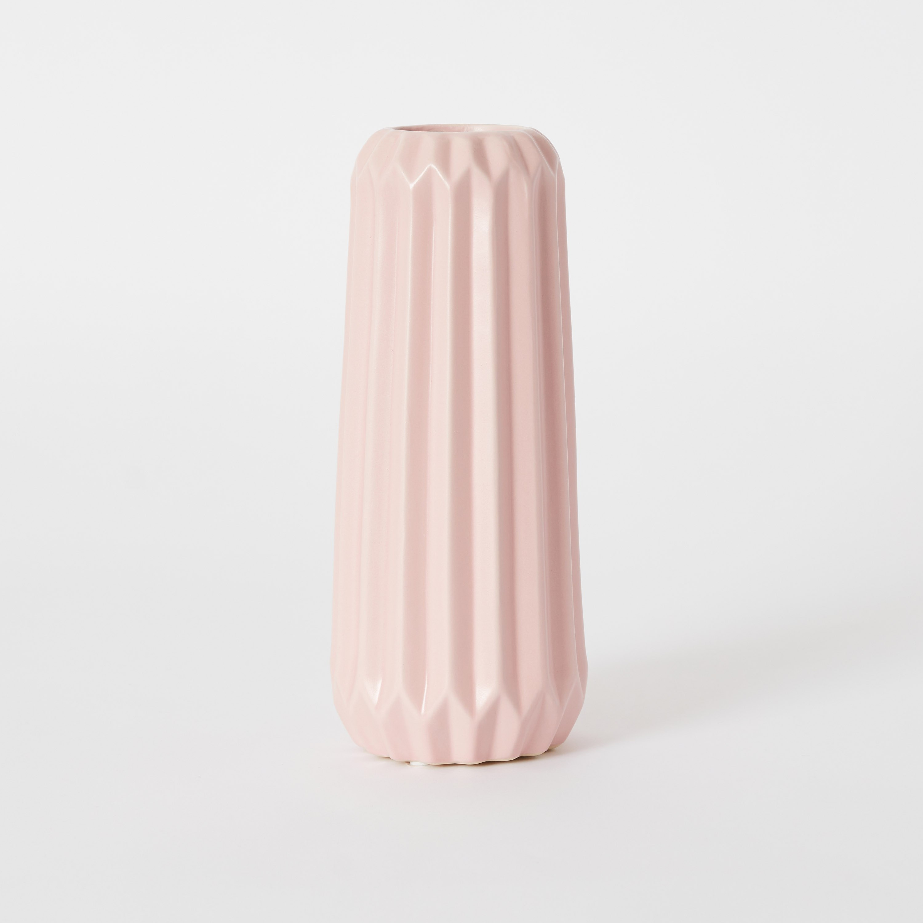 مزهرية سيراميك مستقيمة مضلعة من سافير - 12x12x28 سم-hbxbedroom-decorandaccessories-vases-image-5