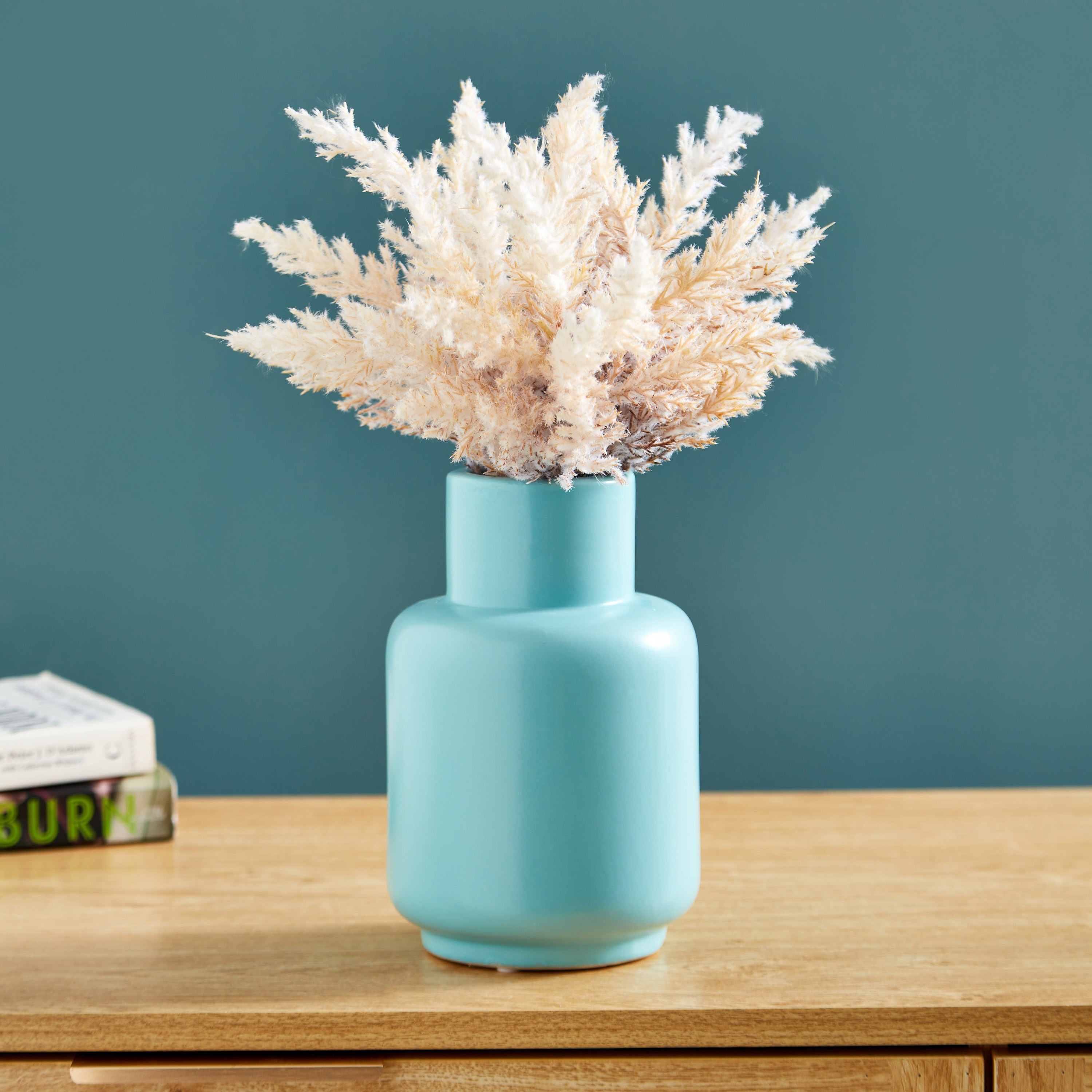مزهرية سيراميك صغيرة من سافير - 13x13x20 سم-hbxbedroom-decorandaccessories-vases-image-1