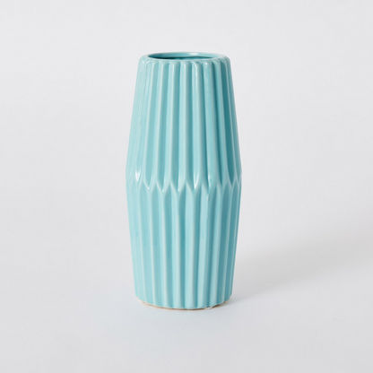 Sapphire Ceramic Tipped Large Vase - 12x12x25 cms