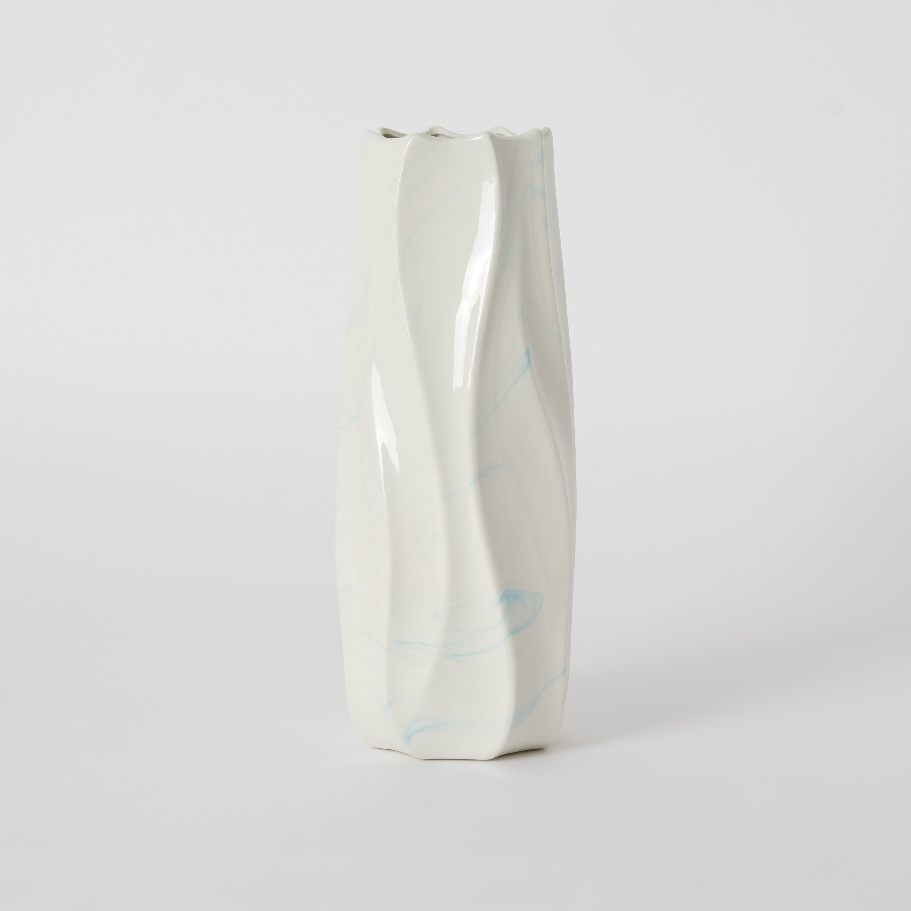 Sapphire Ceramic Organic Marbling Vase - 13.5x13.5x34 cm-hbxbedroom-decorandaccessories-vases-image-5
