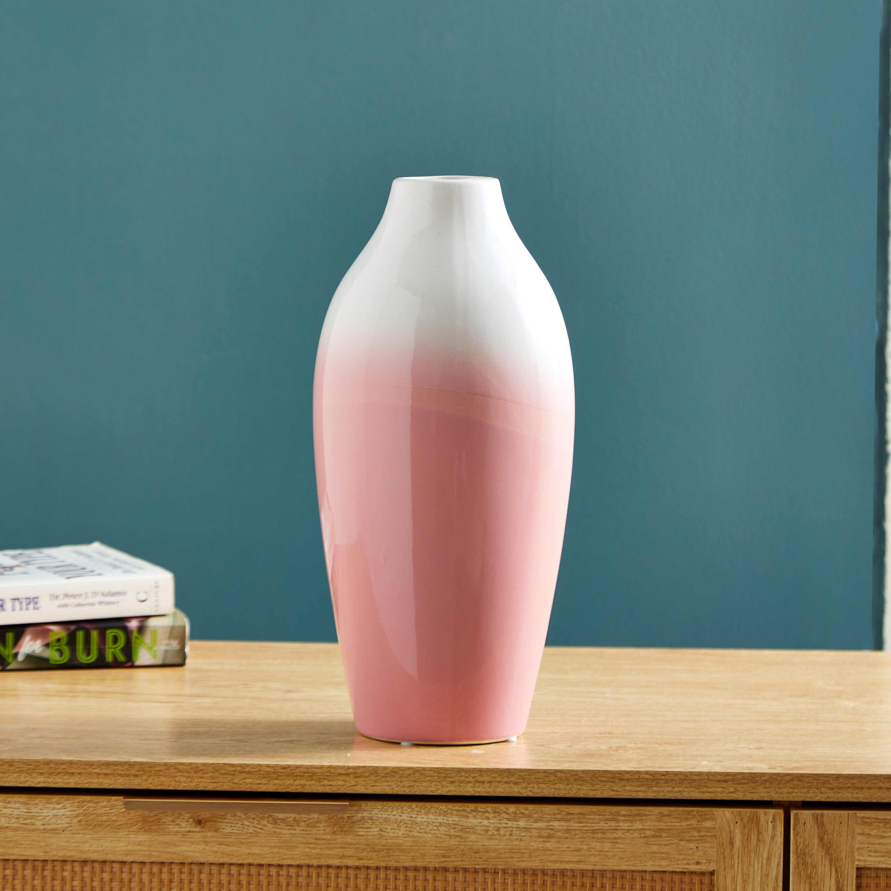 Sapphire Ceramic Ombre Bottle Vase - 14x14x30 cm-hbxbedroom-decorandaccessories-vases-image-2