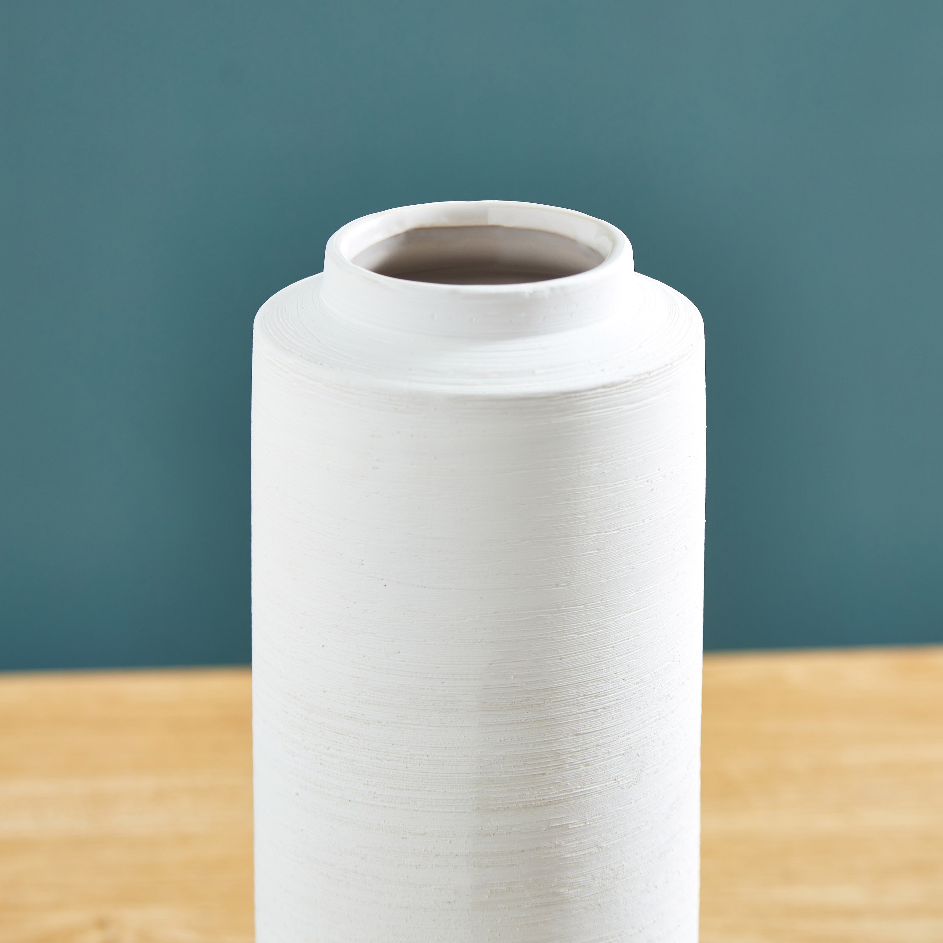 Sapphire Ceramic Textured  Large Cylindrical Vase - 10.5x10.5x25 cm-hbxbedroom-decorandaccessories-vases-image-3