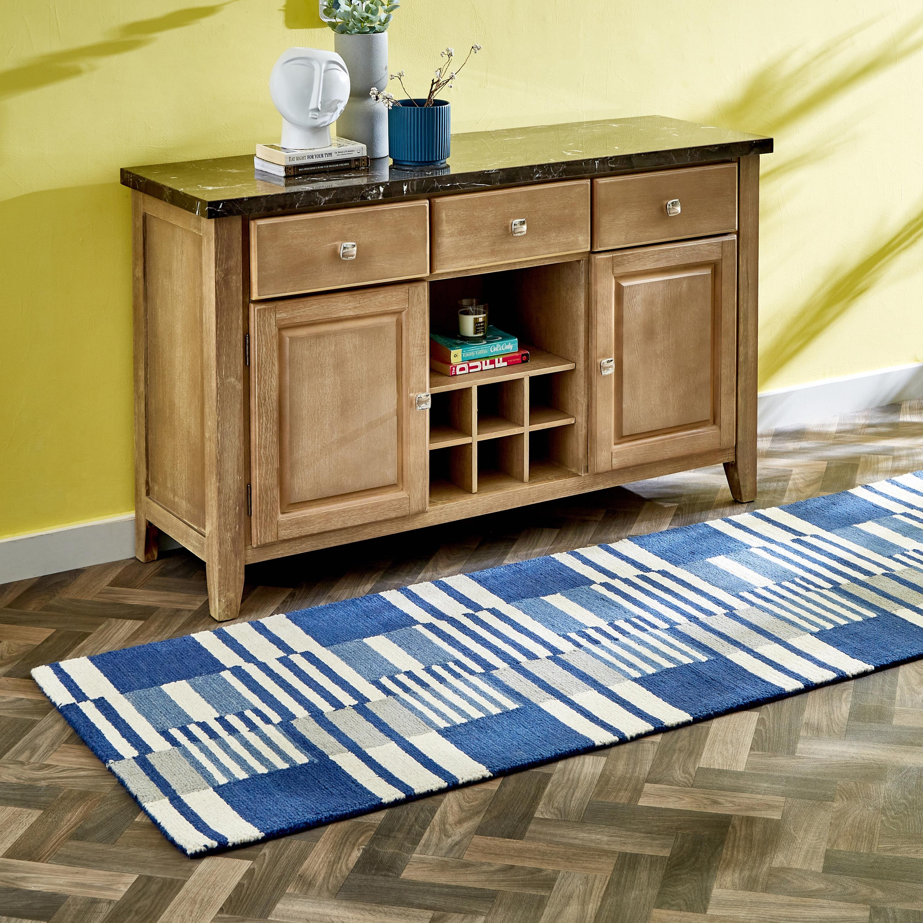 سجادة صوف معنقدة يدويًا من لايجون - 80x230 سم-hbxdecorandfurnishings-floorcoverings-rugs-image-5