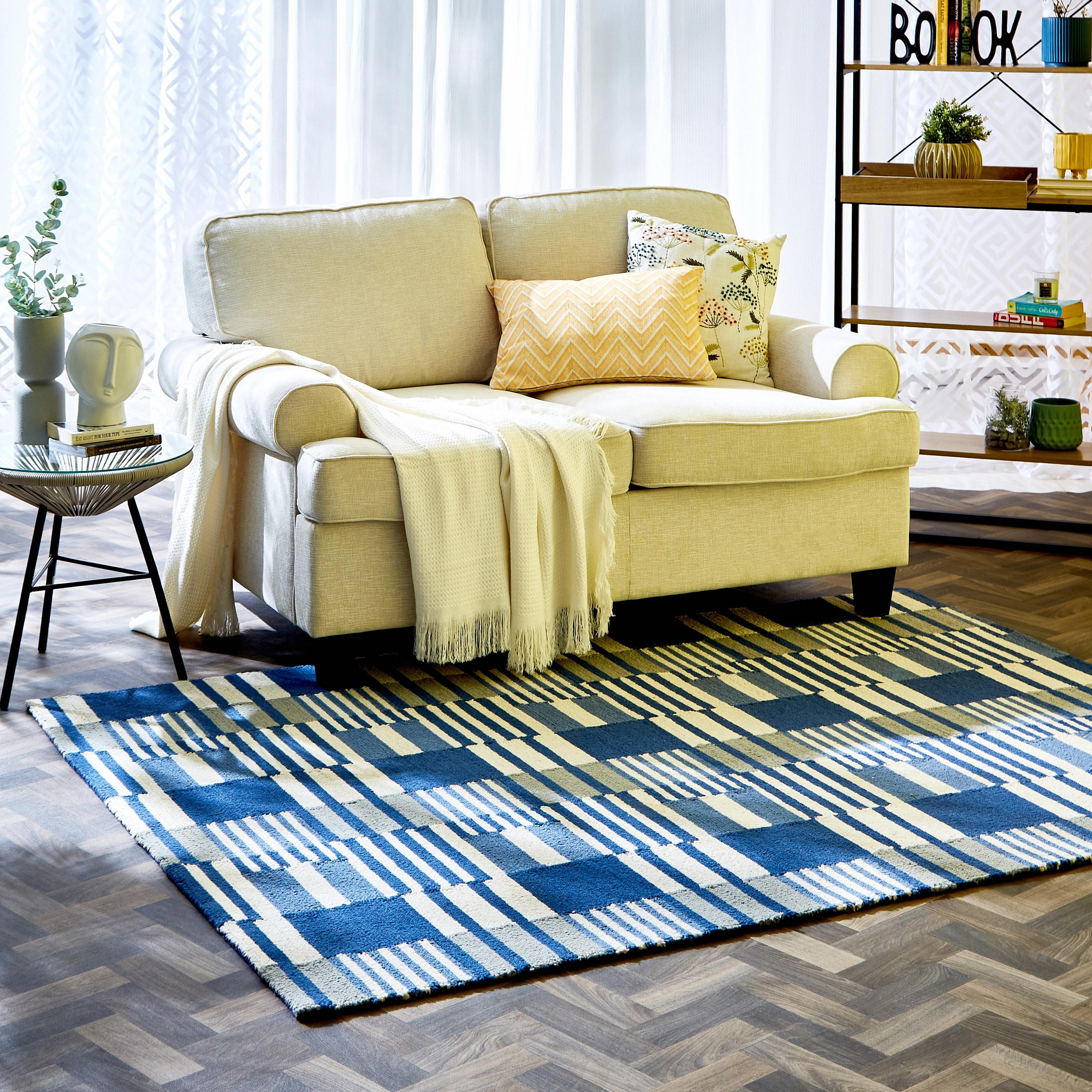 سجادة صوف معنقدة يدويًا من لايجون - 160x230 سم-hbxdecorandfurnishings-floorcoverings-rugs-image-5