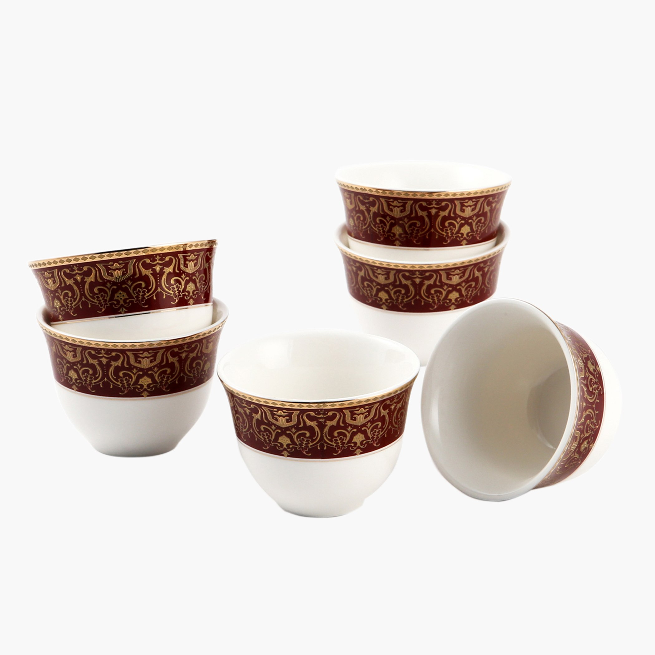 طقم فناجين قهوة بطبعات 6 قطع من تريندي - 70 مل-hbxhomeware-diningandtabletop-coffeeandteasets-image-1