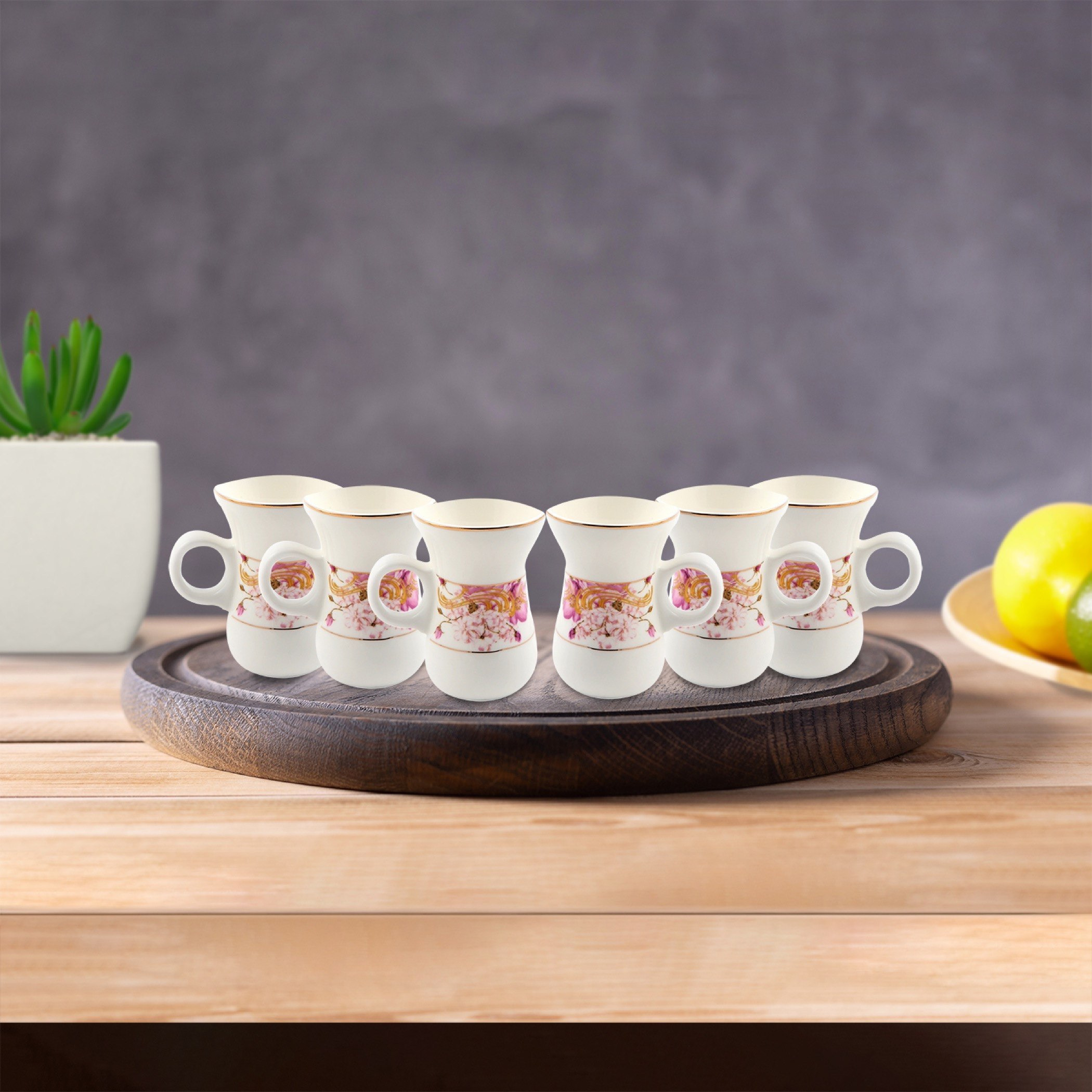 طقم فناجين قهوة بطبعات 6 قطع من تريندي - 100 مل-hbxhomeware-hbxkitchen-image-1