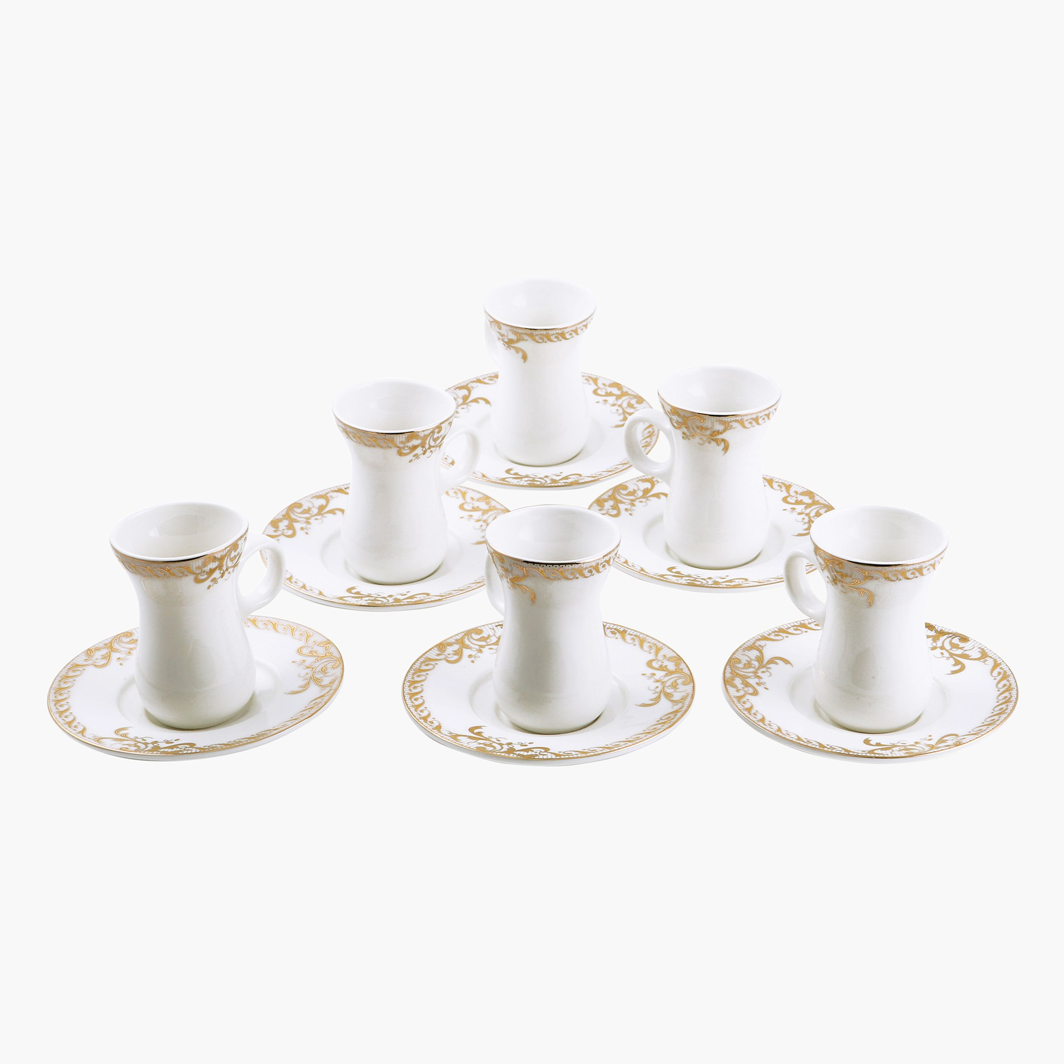 طقم فناجين وصحون 12 قطعة من تريندي - 100 مل-hbxhomeware-hbxkitchen-image-2