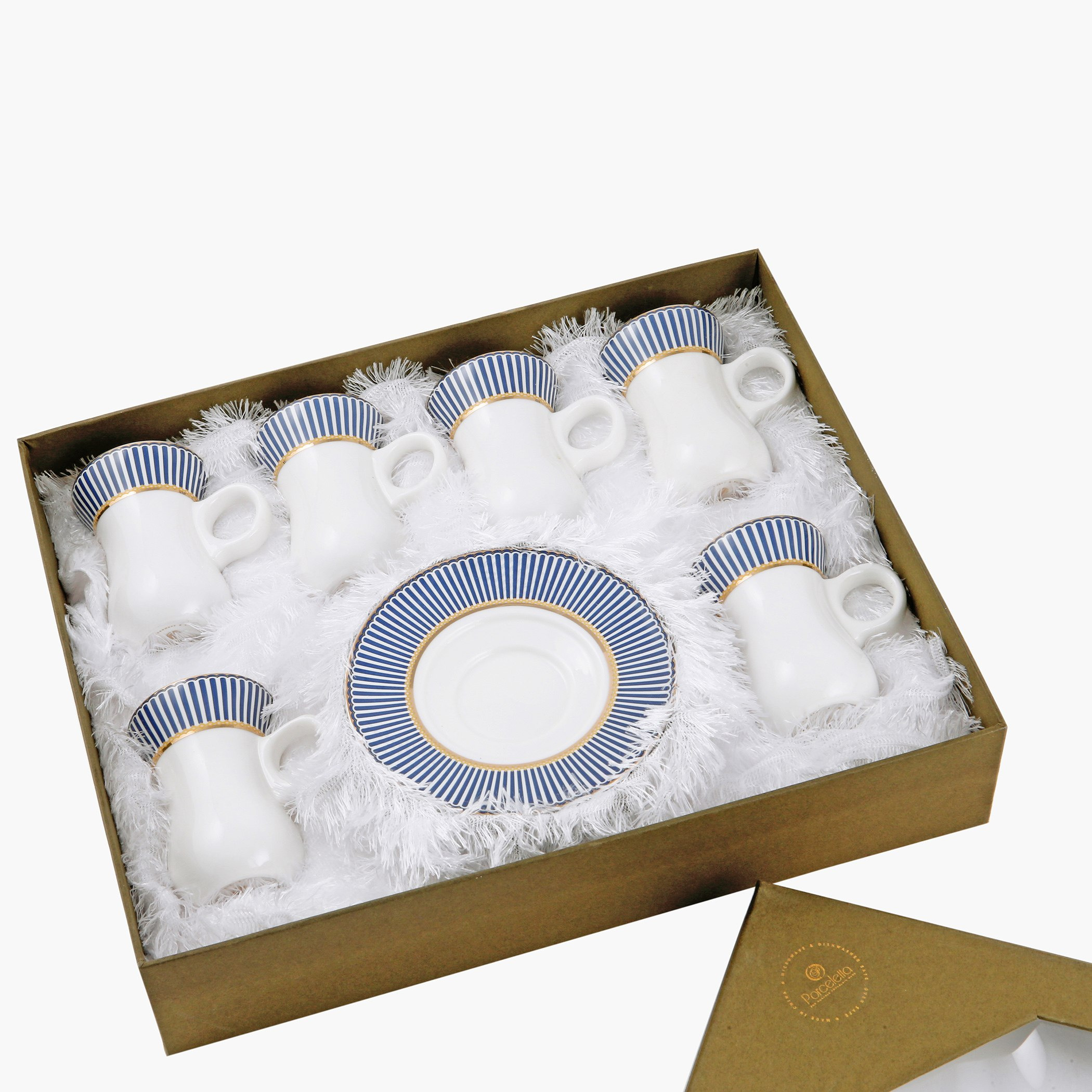 طقم فناجين وصحون 12 قطعة من تريندي - 100 مل-hbxhomeware-hbxkitchen-image-2