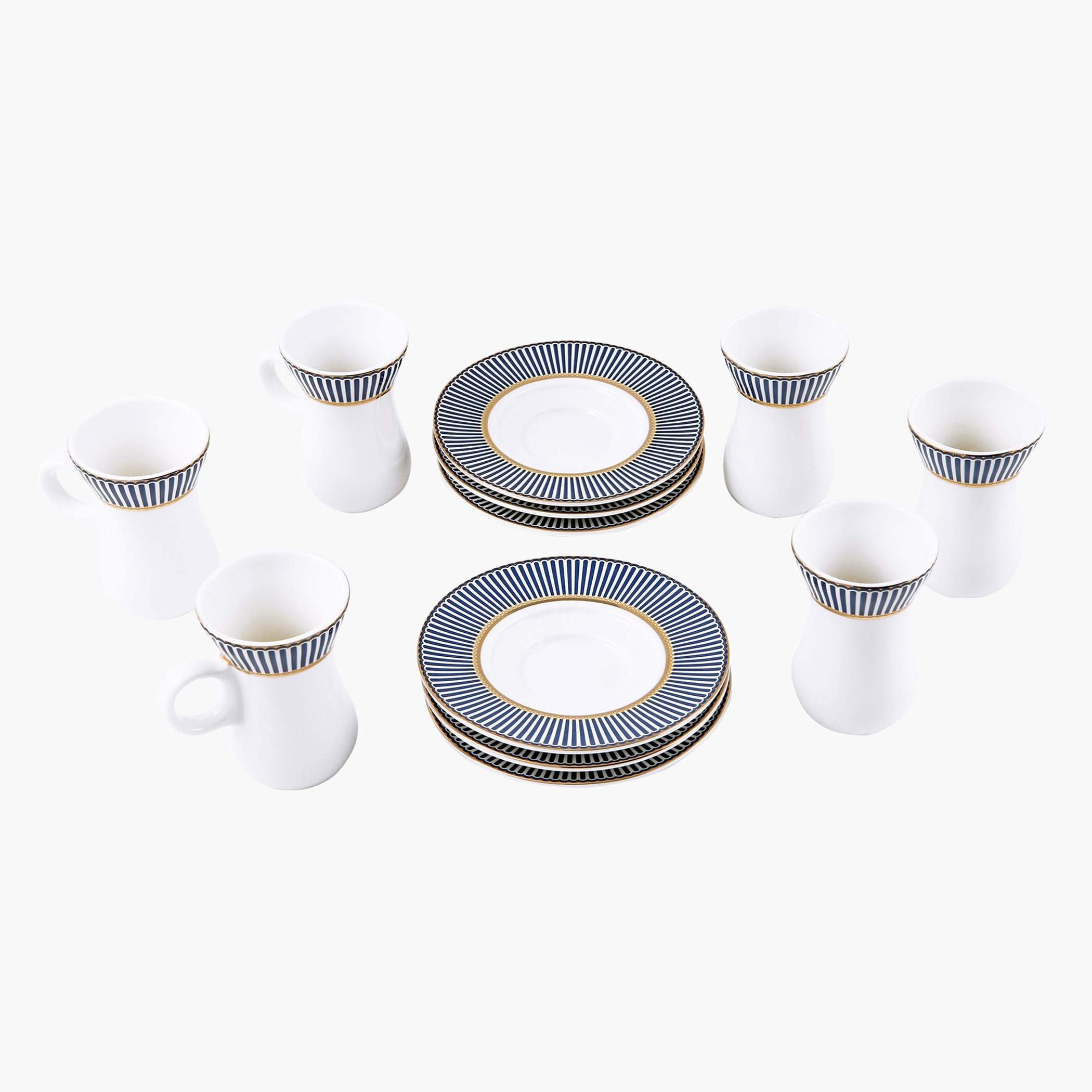 طقم فناجين وصحون 12 قطعة من تريندي - 100 مل-hbxhomeware-hbxkitchen-image-3