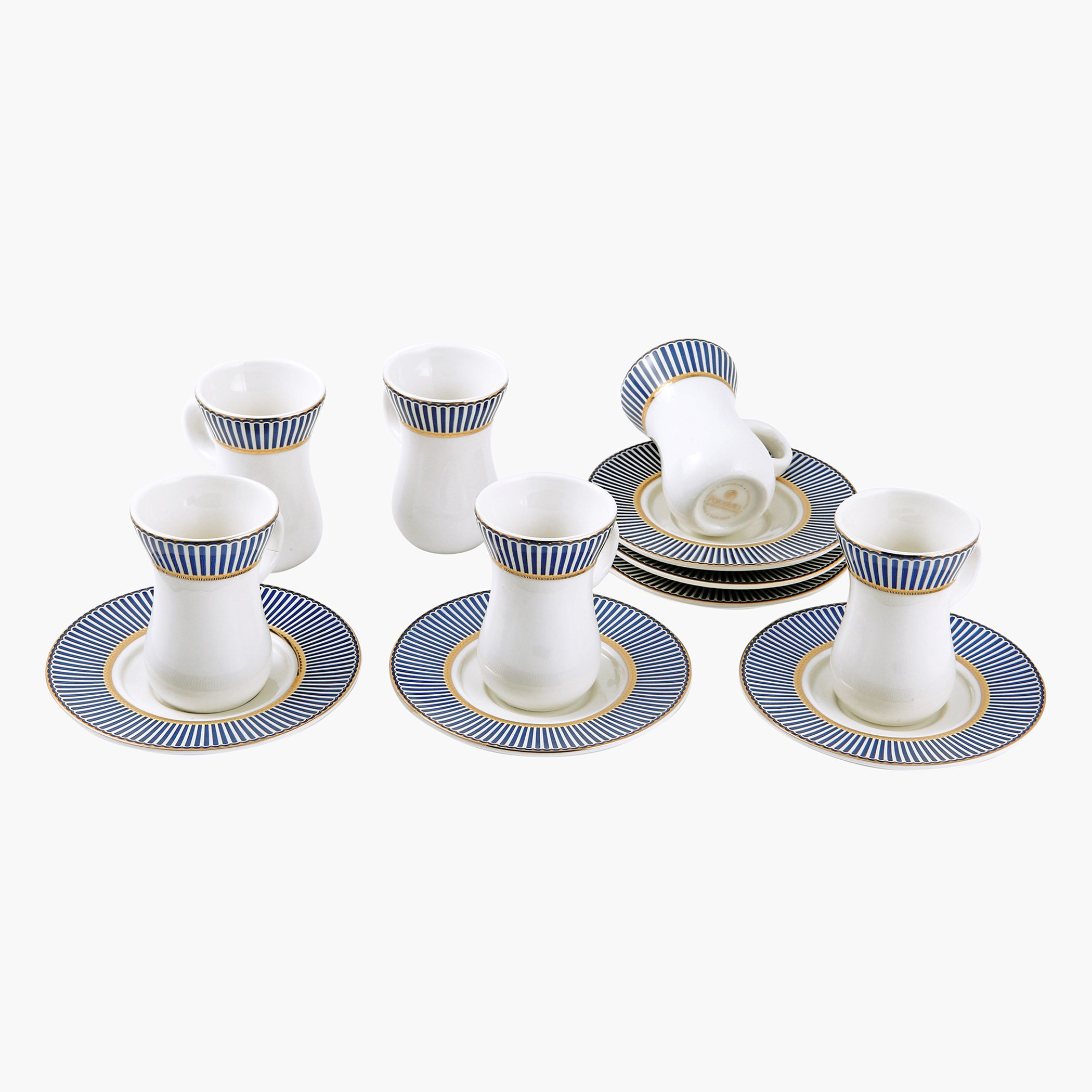 طقم فناجين وصحون 12 قطعة من تريندي - 100 مل-hbxhomeware-hbxkitchen-image-4