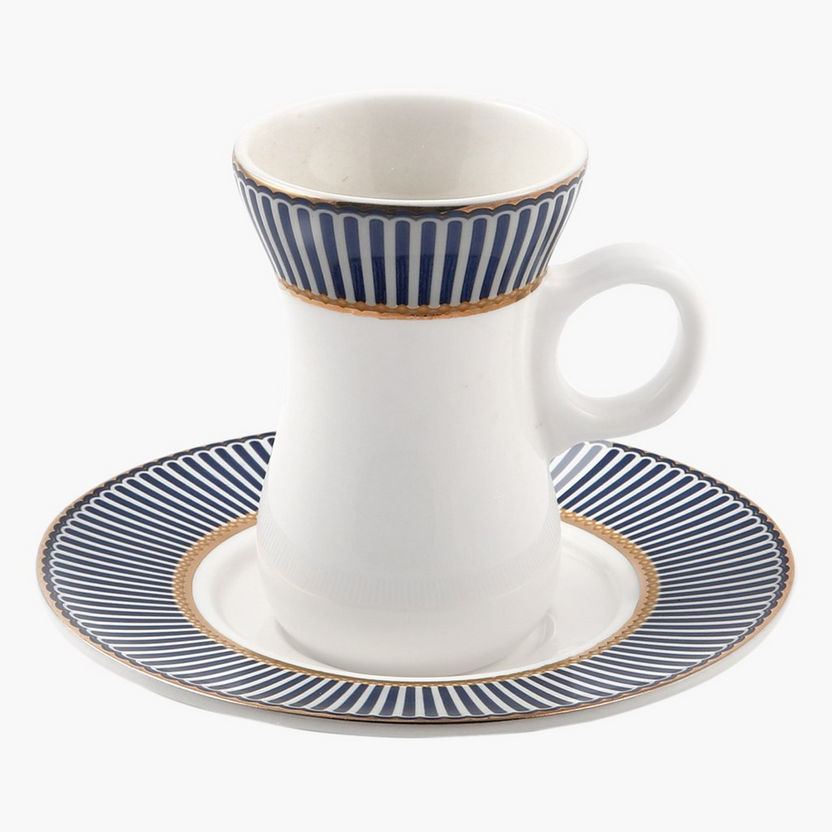 Trendy 12-Piece Teacup & Saucer Set - 100 ml-Coffee and Tea Sets-image-4