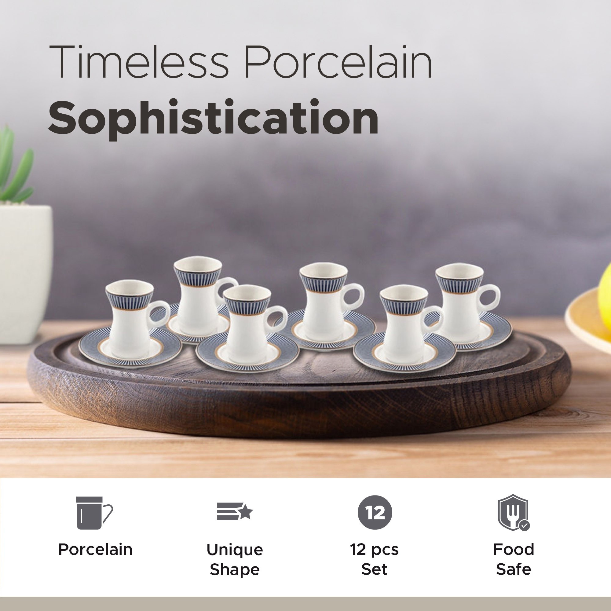 طقم فناجين وصحون 12 قطعة من تريندي - 100 مل-hbxhomeware-hbxkitchen-image-6