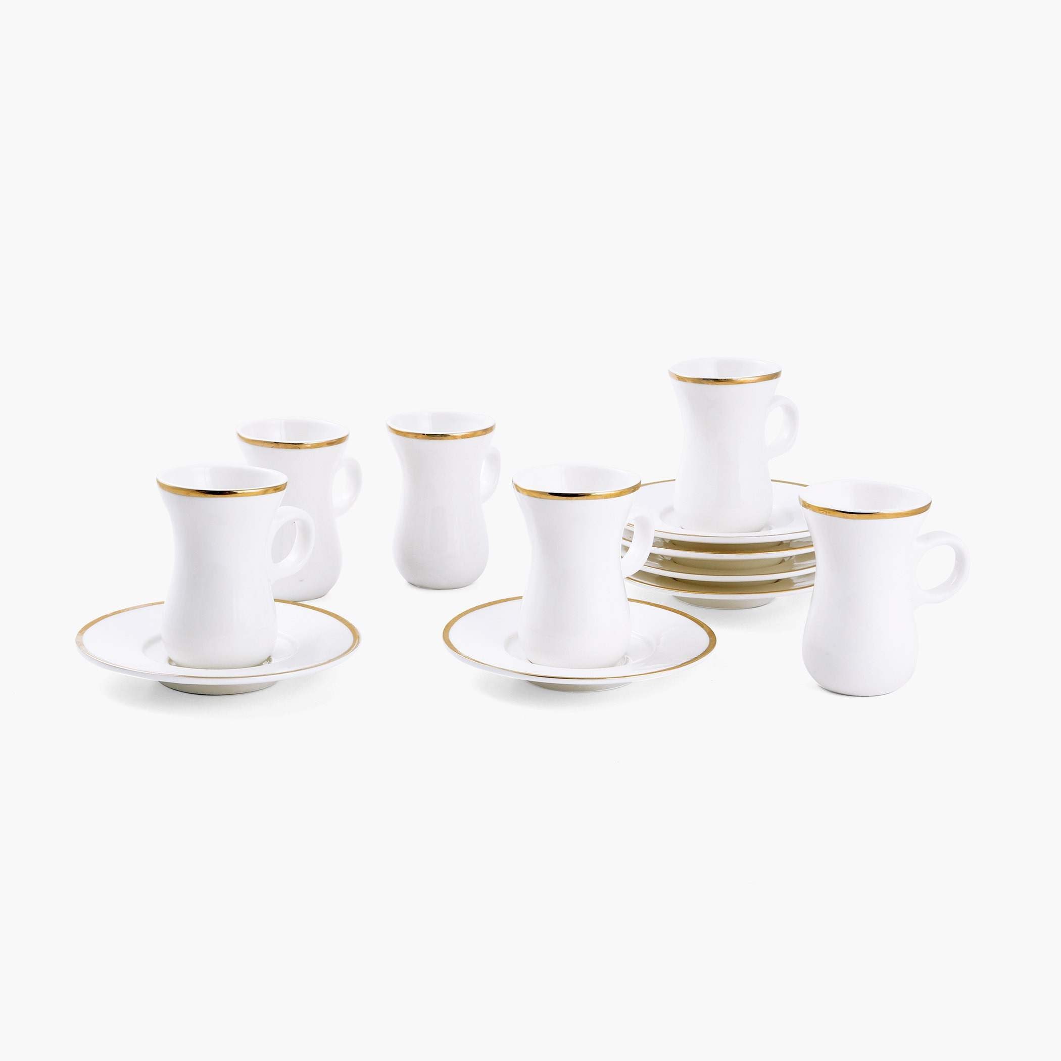 طقم فناجين شاي وصحون 12 قطعة من تريندي - 100 مل-hbxhomeware-hbxkitchen-image-2