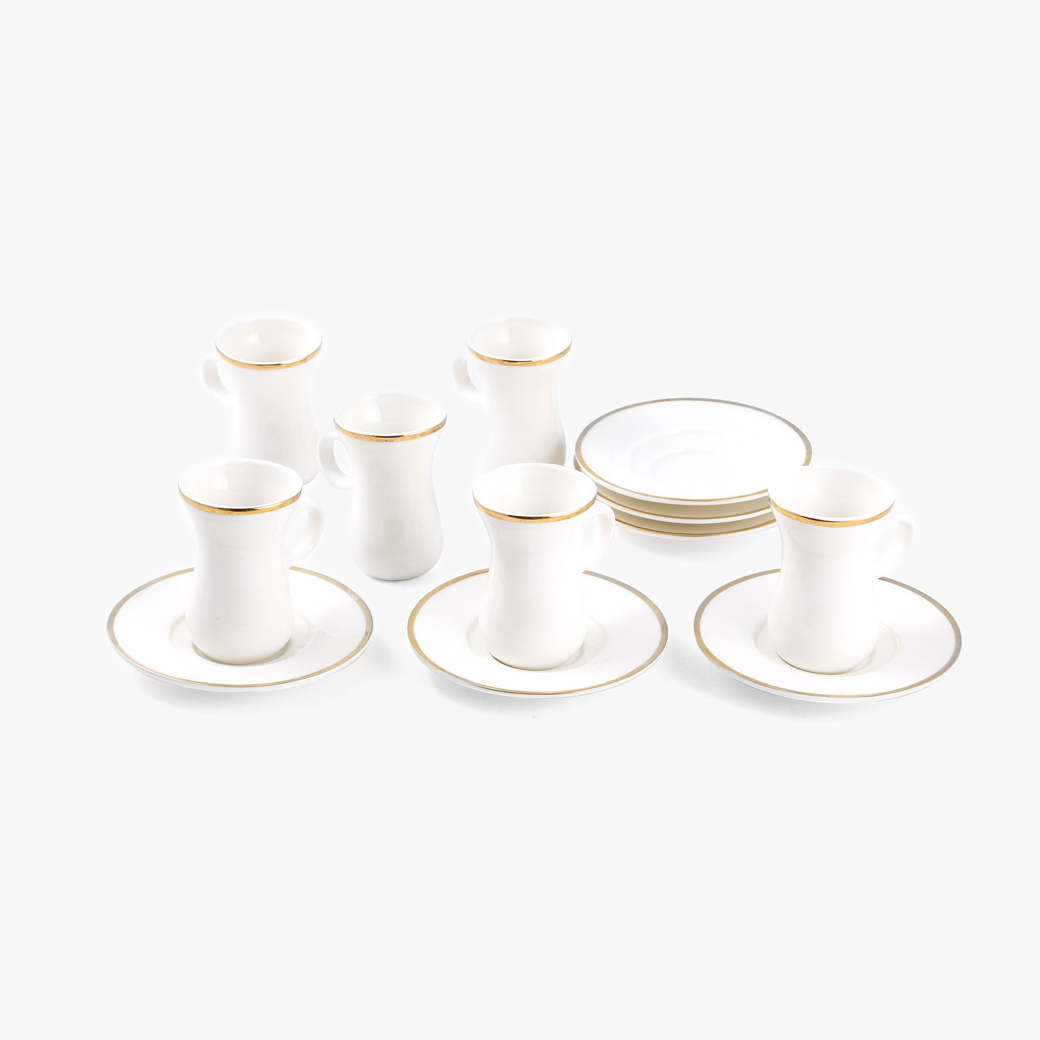طقم فناجين شاي وصحون 12 قطعة من تريندي - 100 مل-hbxhomeware-hbxkitchen-image-4