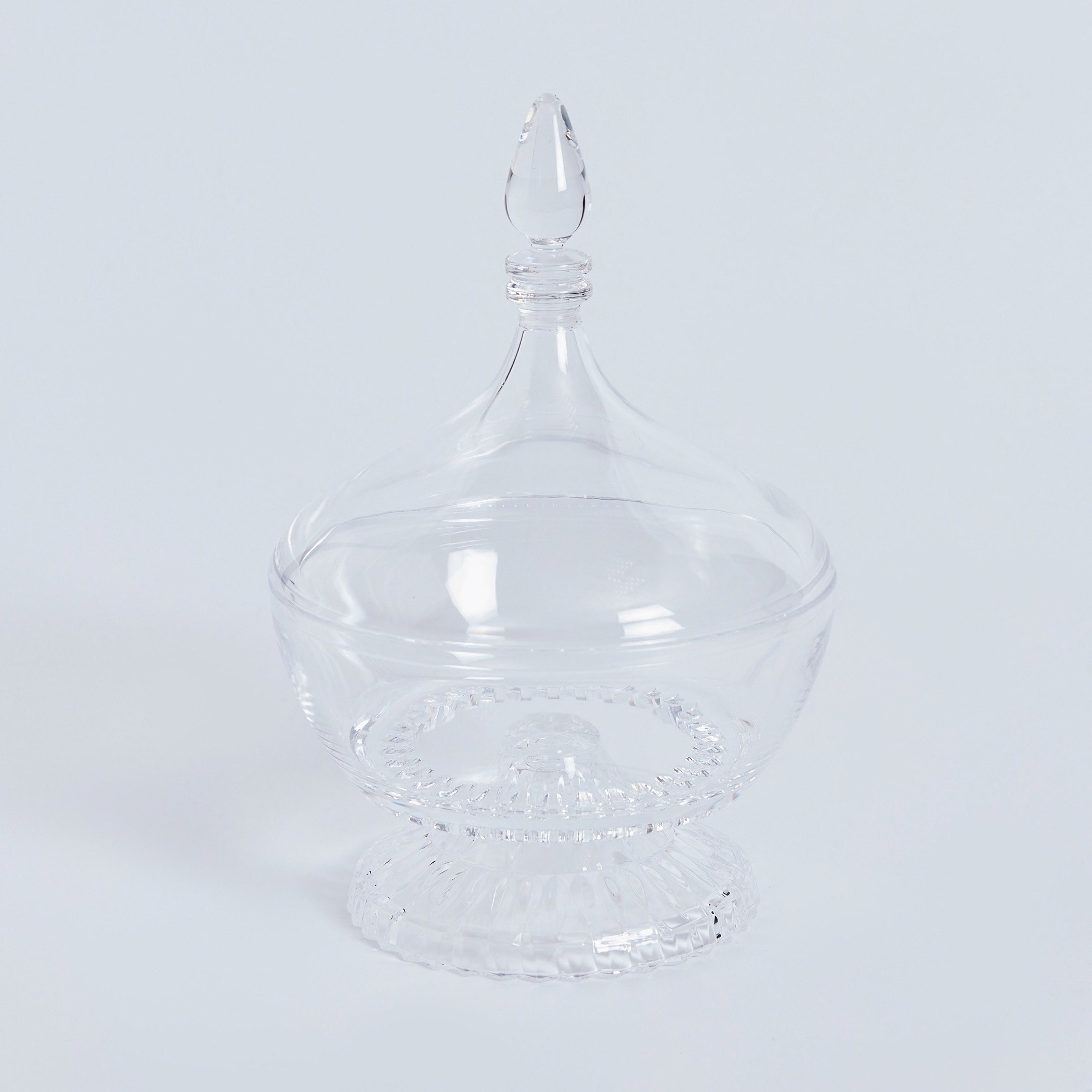 وعاء حلوى أكريليك بغطاء من تريندي - 14.5x14.5x21 سم-hbxdecorandfurnishings-tabletop-serveware-image-7