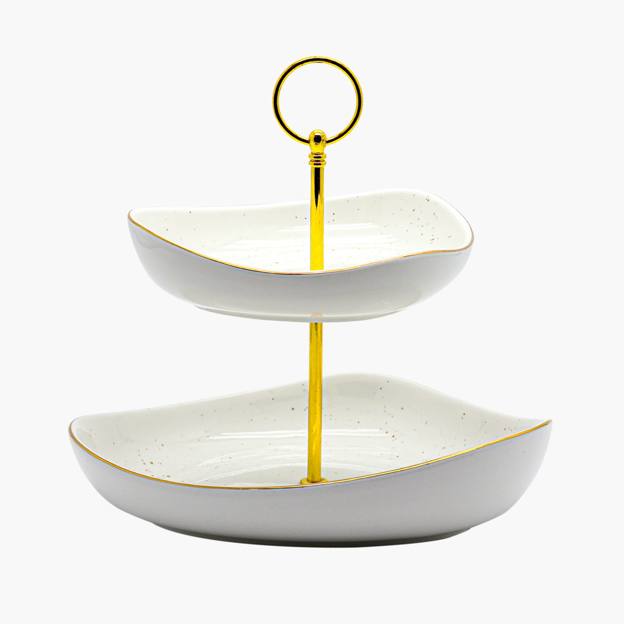 صحن تقديم بطابقين من تريندي - 23.5x23.5x24 سم-hbxdecorandfurnishings-tabletop-serveware-image-1