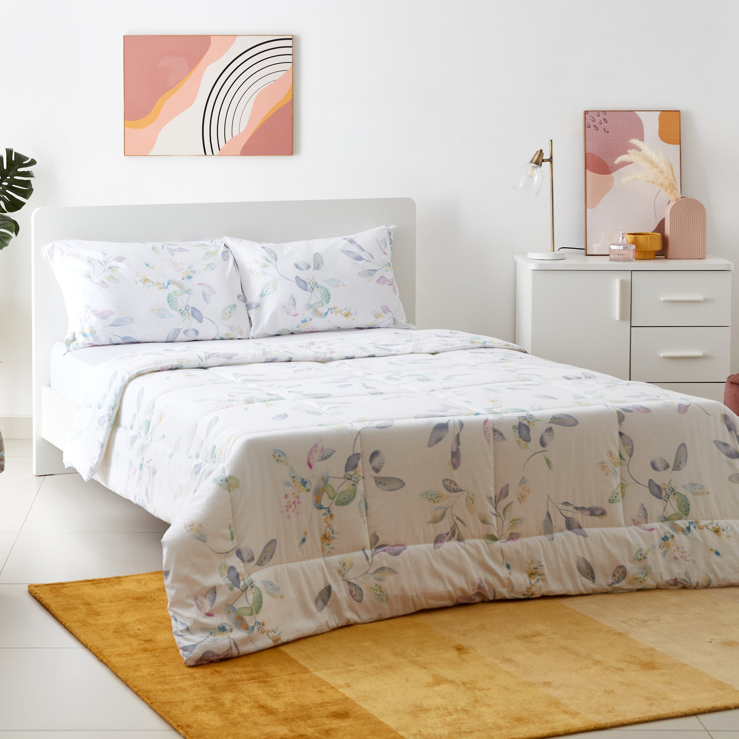 Verona Emily 3-Piece Printed Cotton King Comforter Set - 220x240 cm-hbxhomeware-hbxdecorandfurnishings-image-1