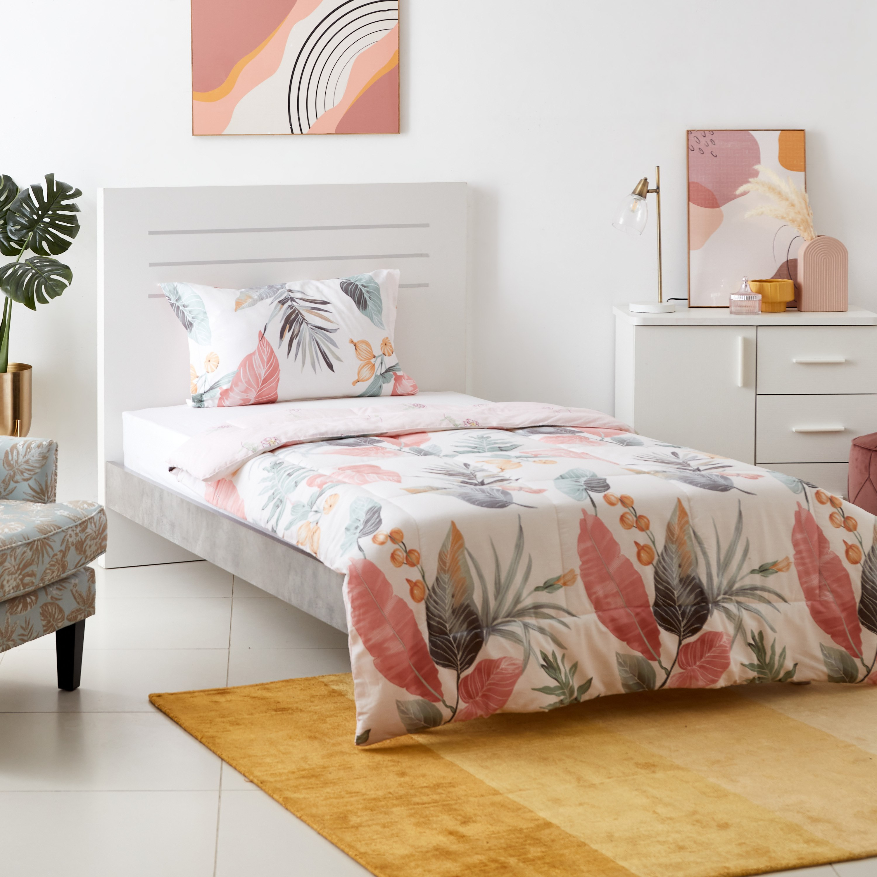 Verona Ara 2-Piece Printed Cotton Twin Comforter Set - 160x220 cm-hbxhomeware-hbxdecorandfurnishings-image-1