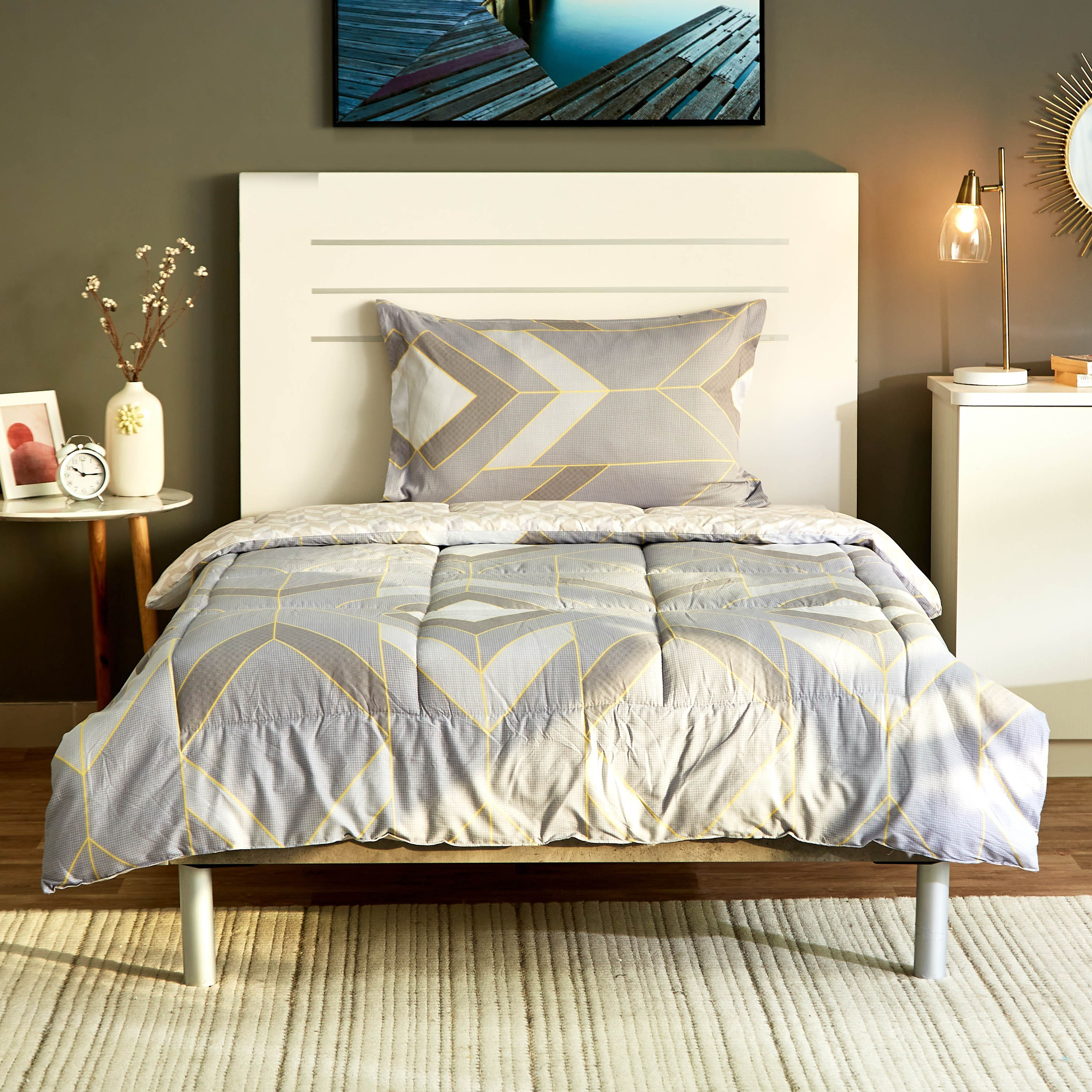 Verona Grace 2-Piece Printed Cotton Twin Comforter Set - 160x220 cm-hbxhomeware-hbxdecorandfurnishings-image-1