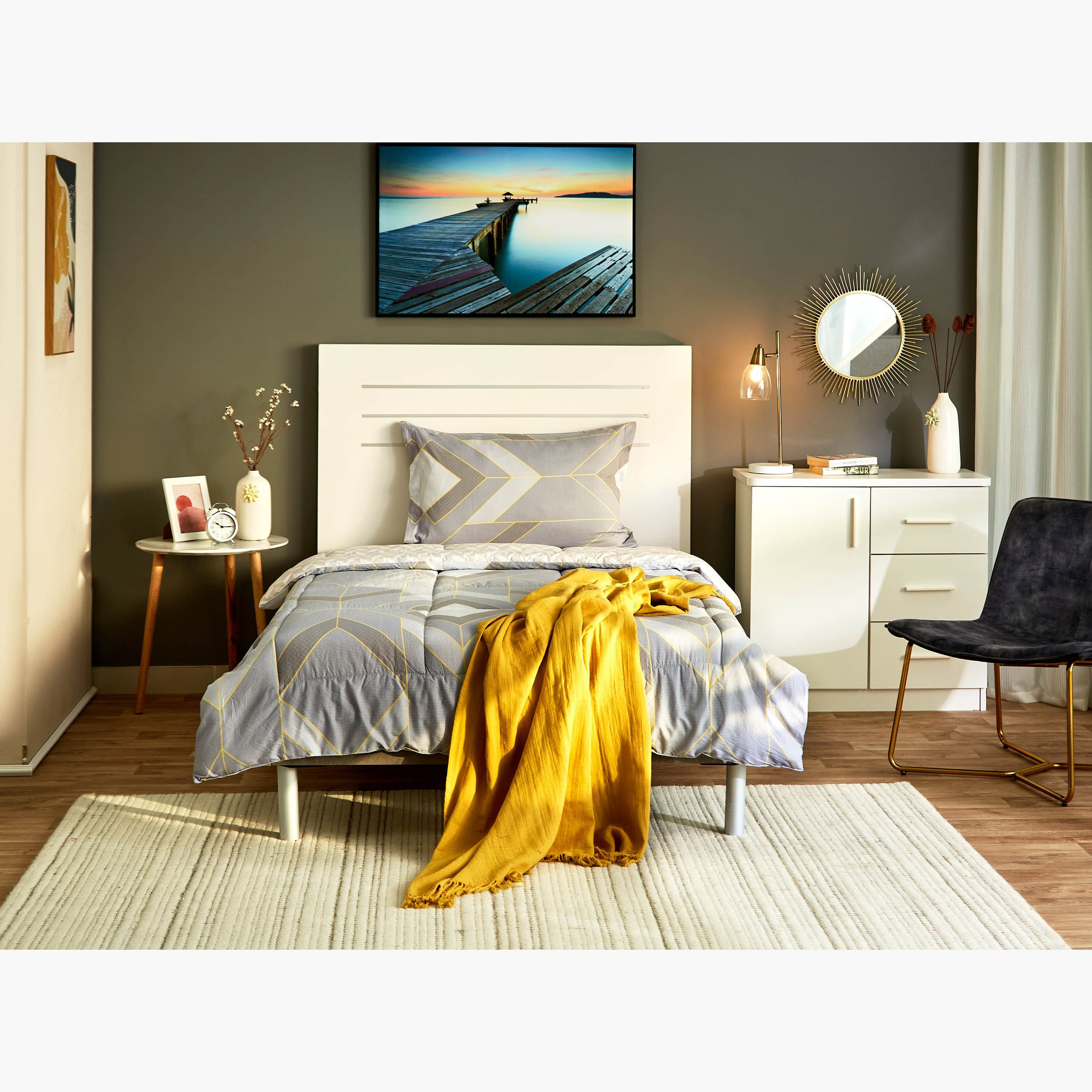 Verona Grace 2-Piece Printed Cotton Twin Comforter Set - 160x220 cm-hbxhomeware-hbxdecorandfurnishings-image-7
