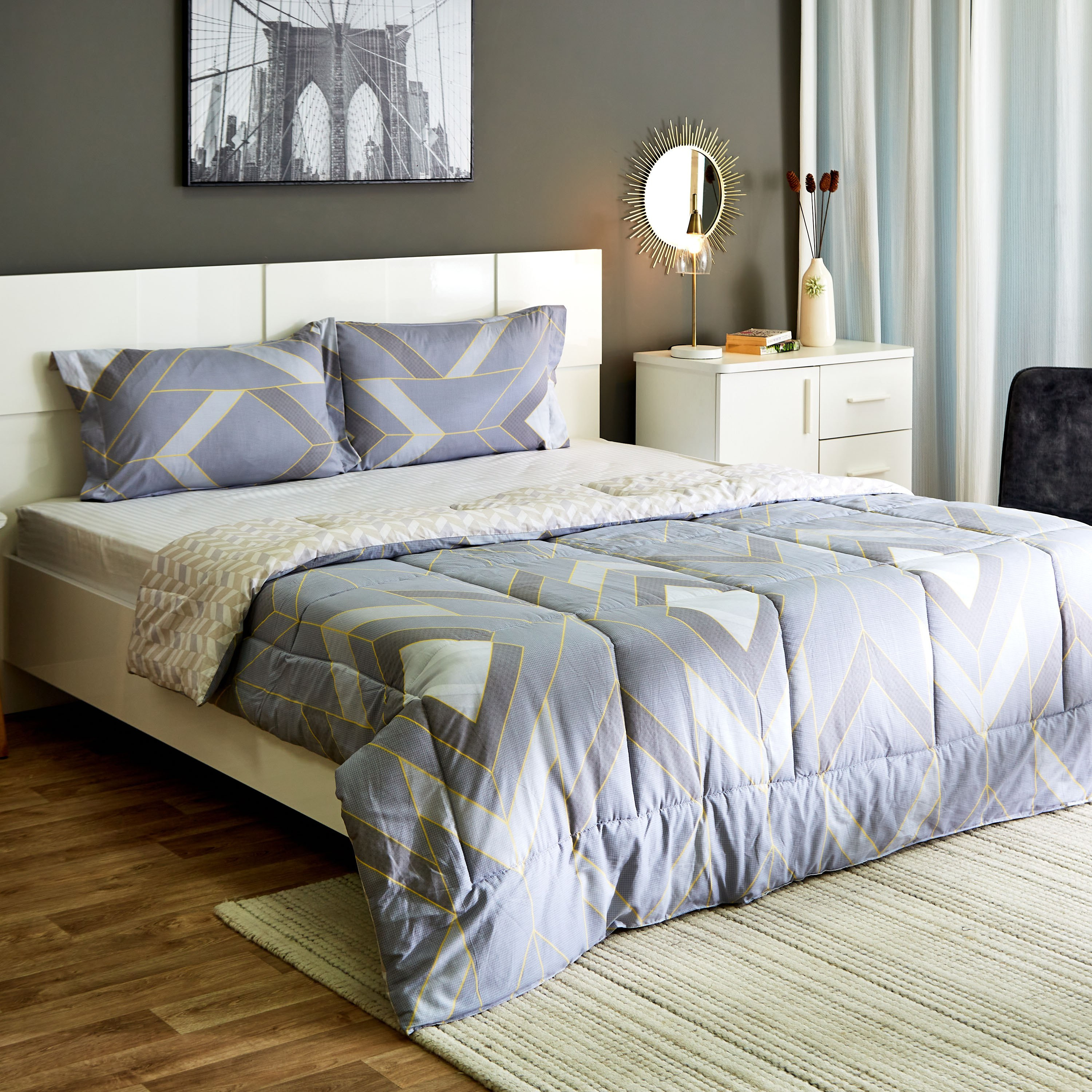 Verona Grace 3-Piece Printed Cotton King Comforter Set - 220x240 cm-PROMO_HB_AE_B1G1_250925-image-1