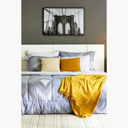 Grace 3-Piece Printed Cotton King Comforter Set - 220x240 cms