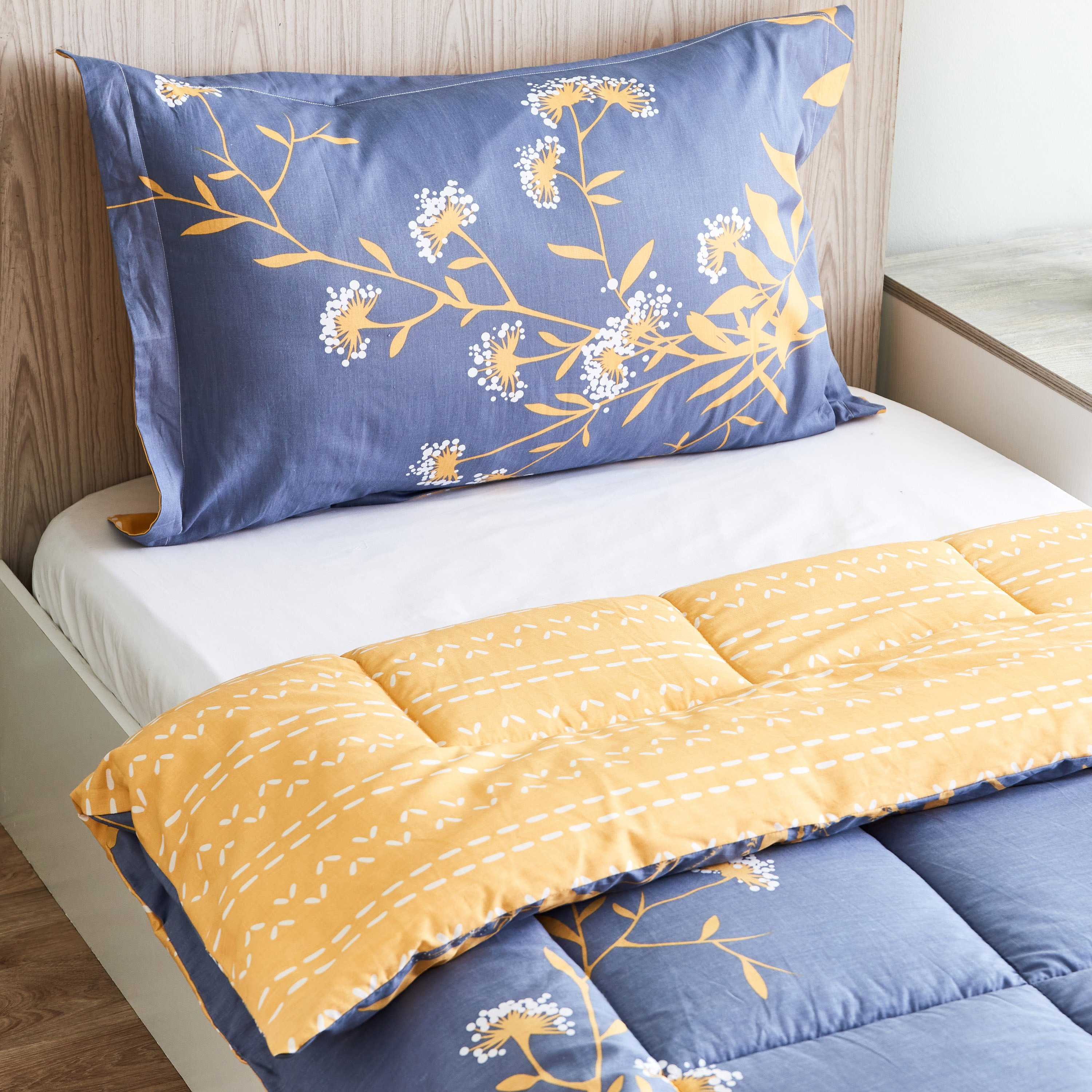 طقم لحاف فردي من قطعتين قطن بطبعات من فيرونا نورا - 135x220 سم-hbxhomeware-hbxdecorandfurnishings-image-2