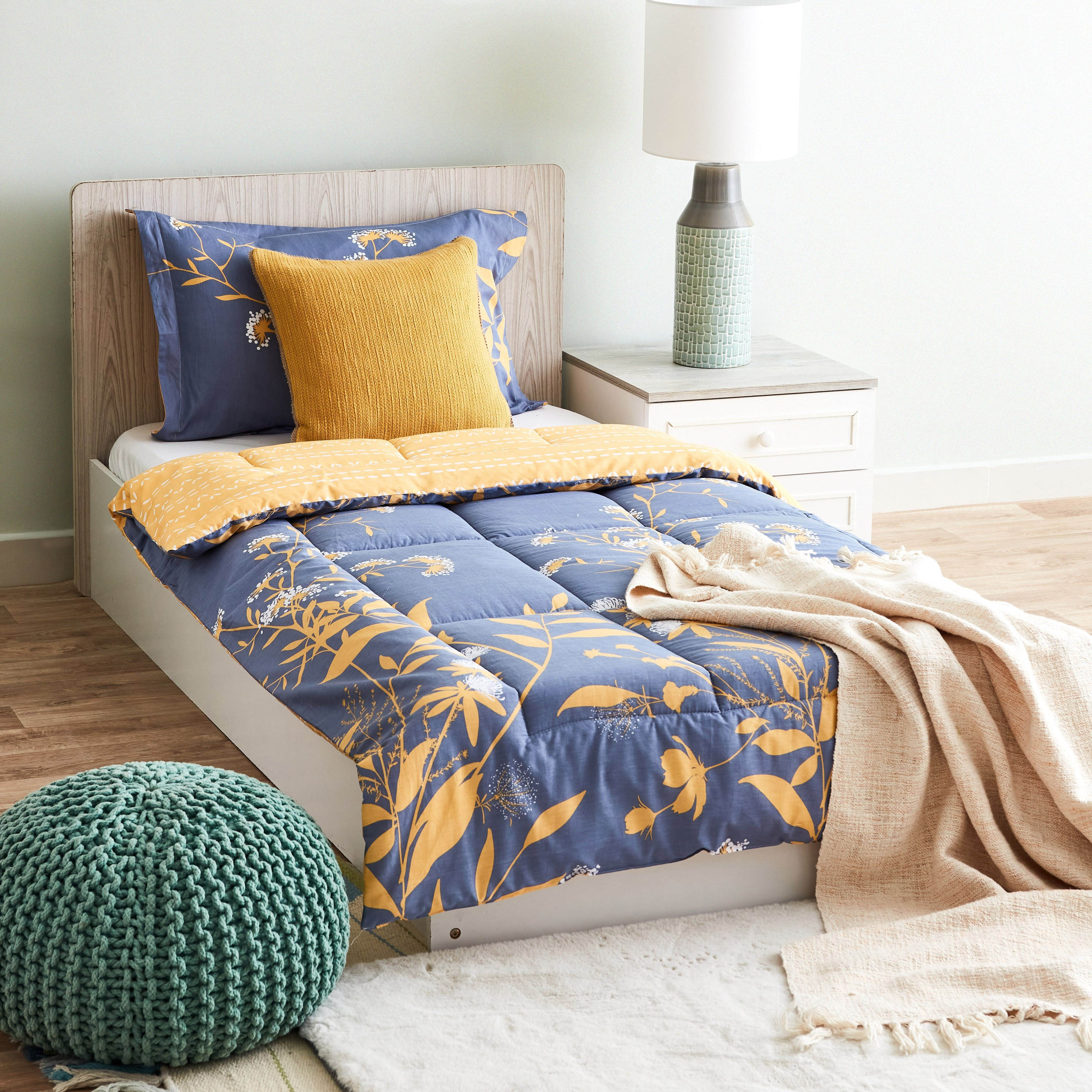 طقم لحاف فردي من قطعتين قطن بطبعات من فيرونا نورا - 135x220 سم-hbxhomeware-hbxdecorandfurnishings-image-6