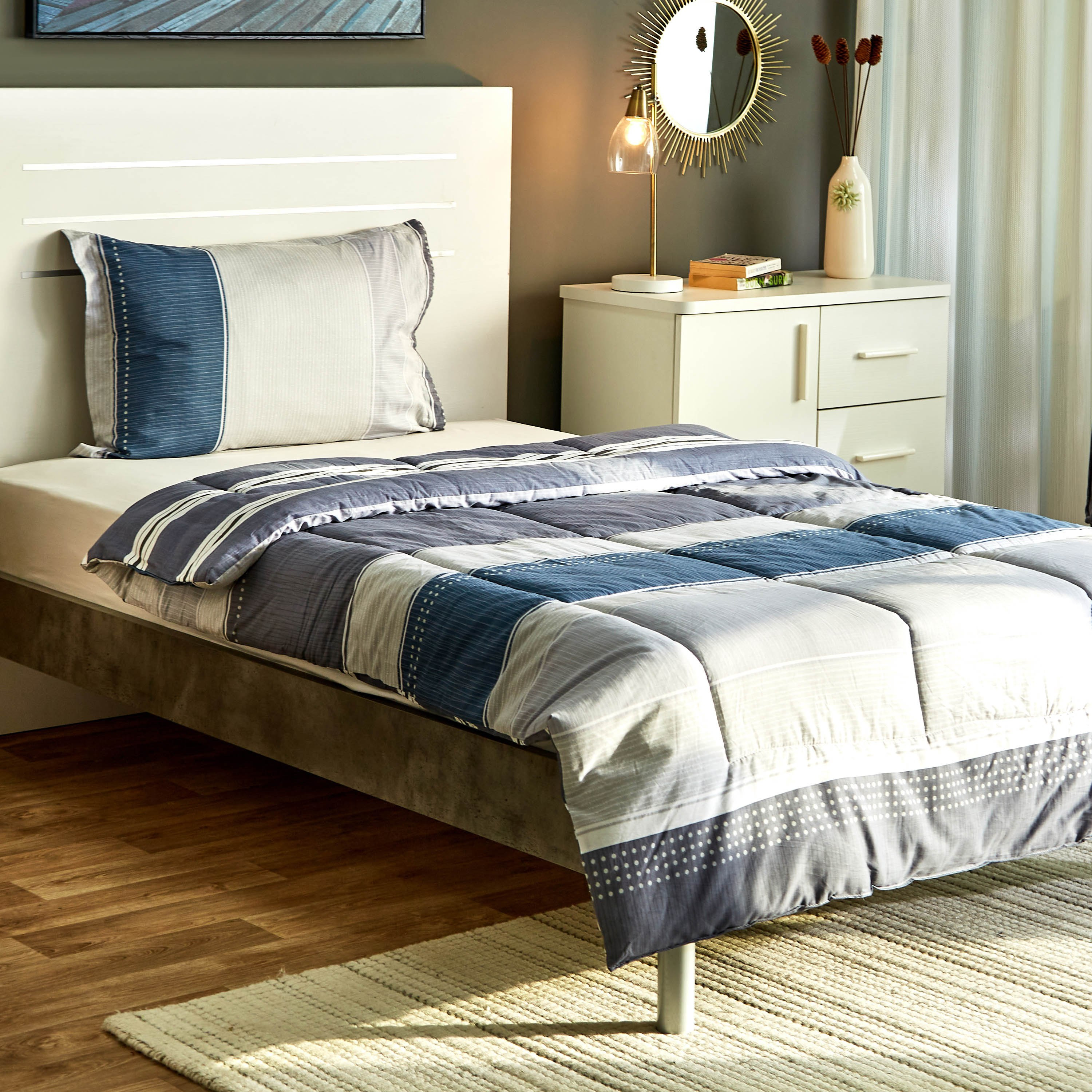 Verona Riley 2-Piece Printed Cotton Twin Comforter Set - 160x220 cm-hbxhomeware-hbxdecorandfurnishings-image-2