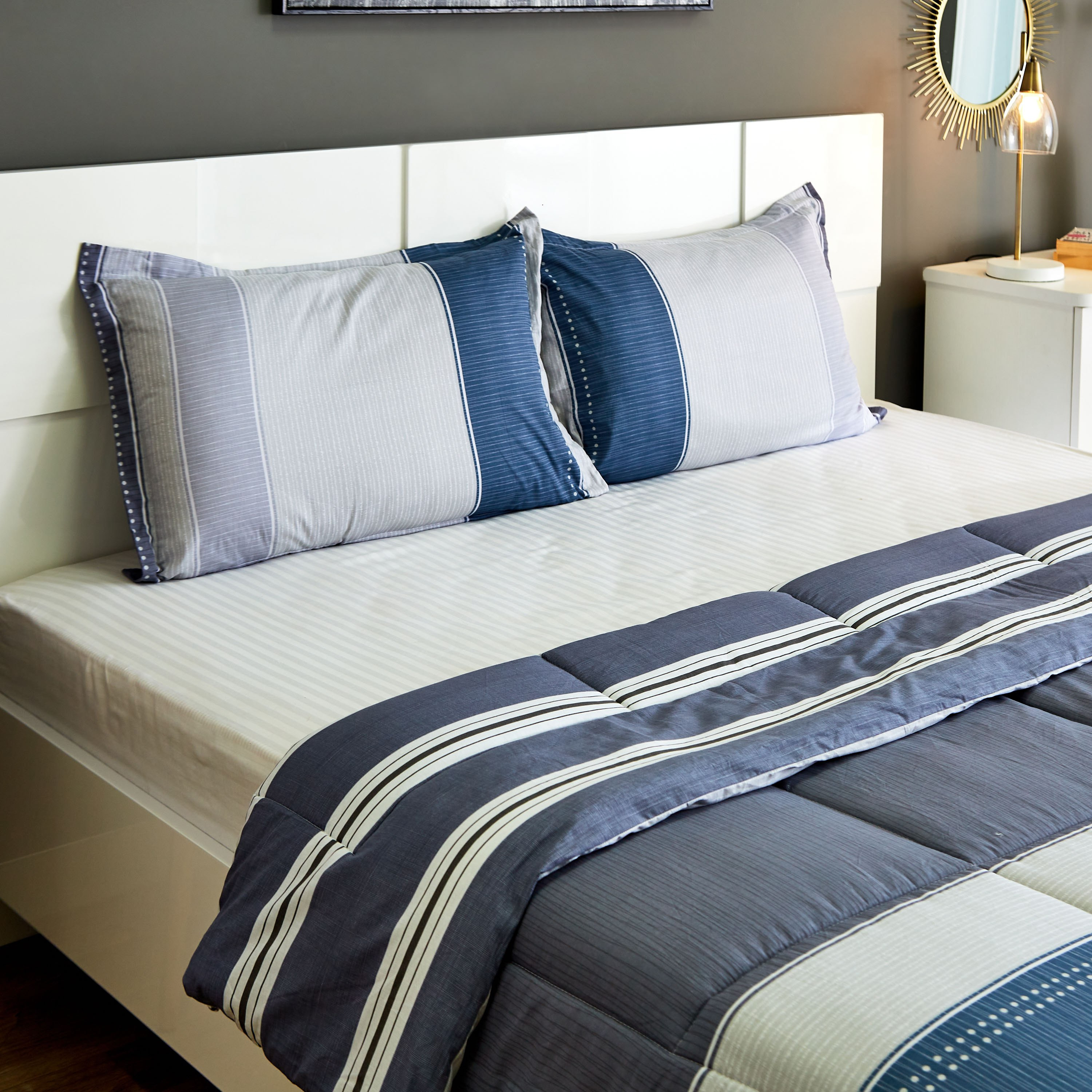 Verona Riley 3-Piece Printed Cotton King Comforter Set - 220x240 cm-hbxhomeware-hbxdecorandfurnishings-image-3