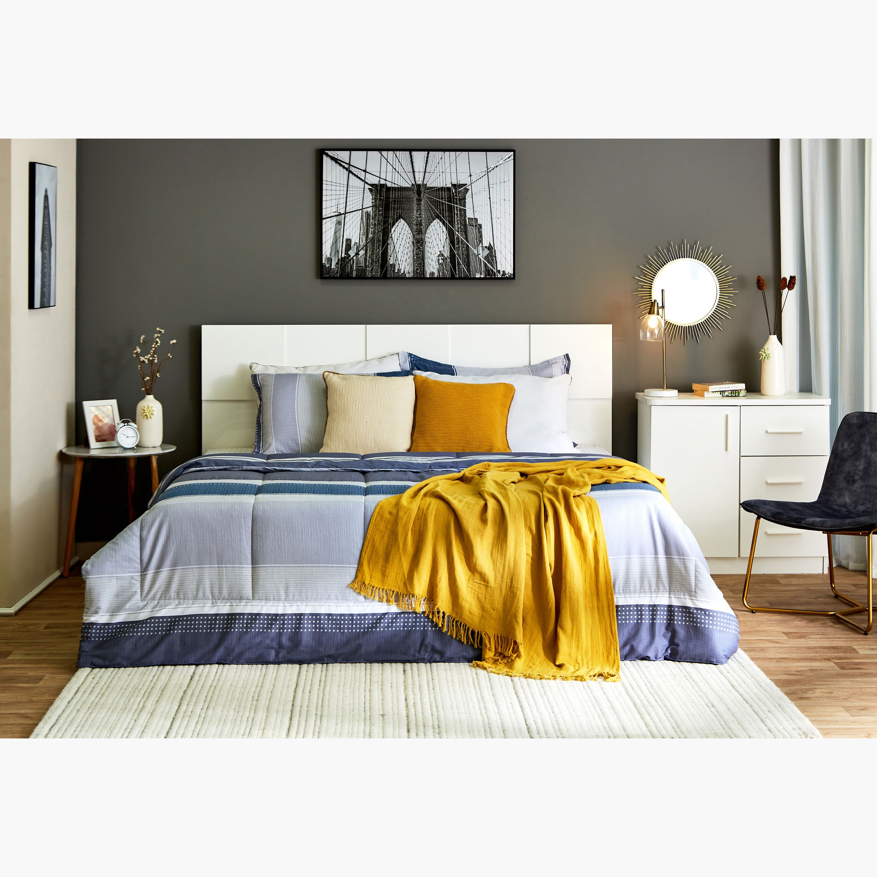 Verona Riley 3-Piece Printed Cotton King Comforter Set - 220x240 cm-hbxhomeware-hbxdecorandfurnishings-image-7