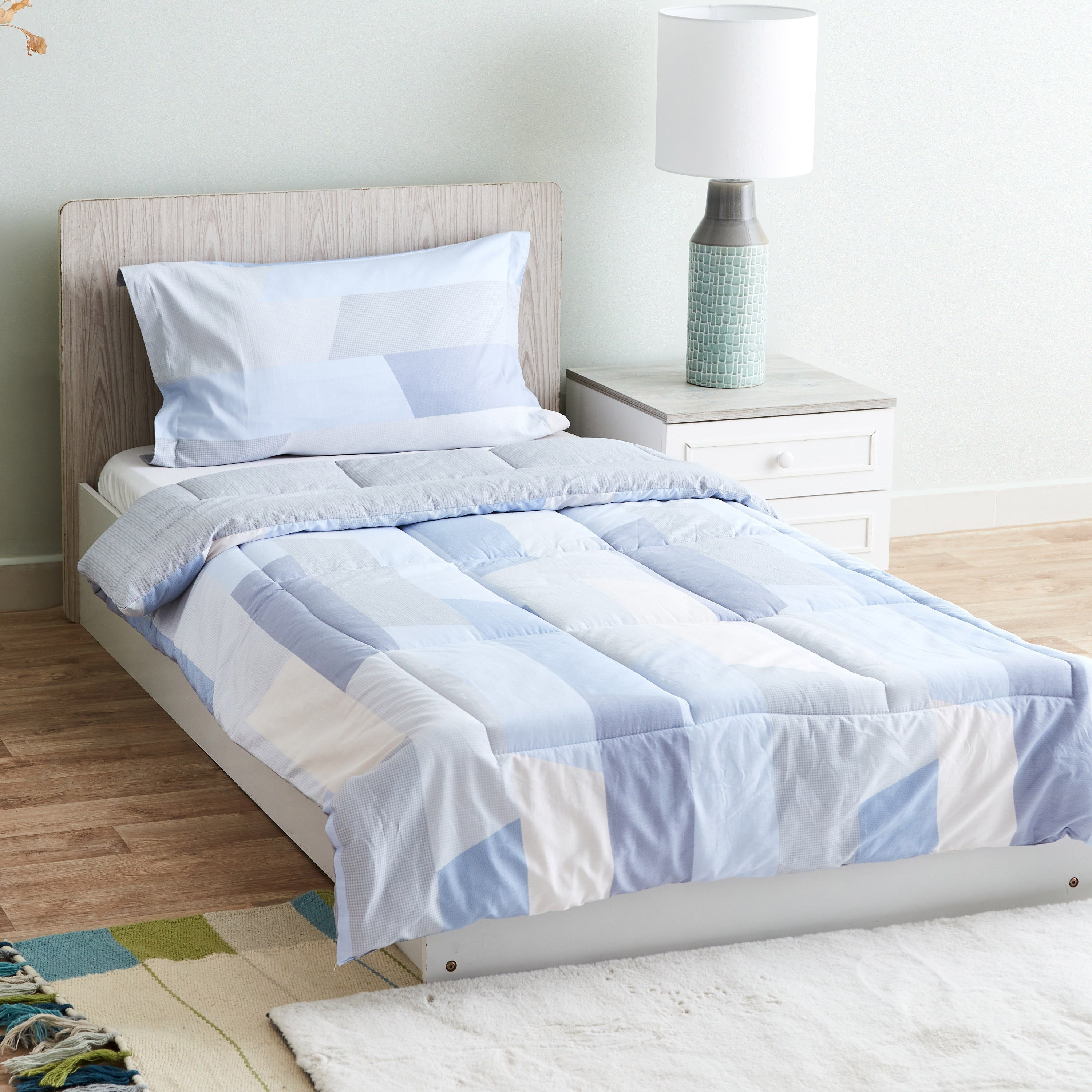 طقم لحاف فردي من قطعتين قطن بطبعات من فيرونا زوي - 135x220 سم-hbxhomeware-hbxdecorandfurnishings-image-1