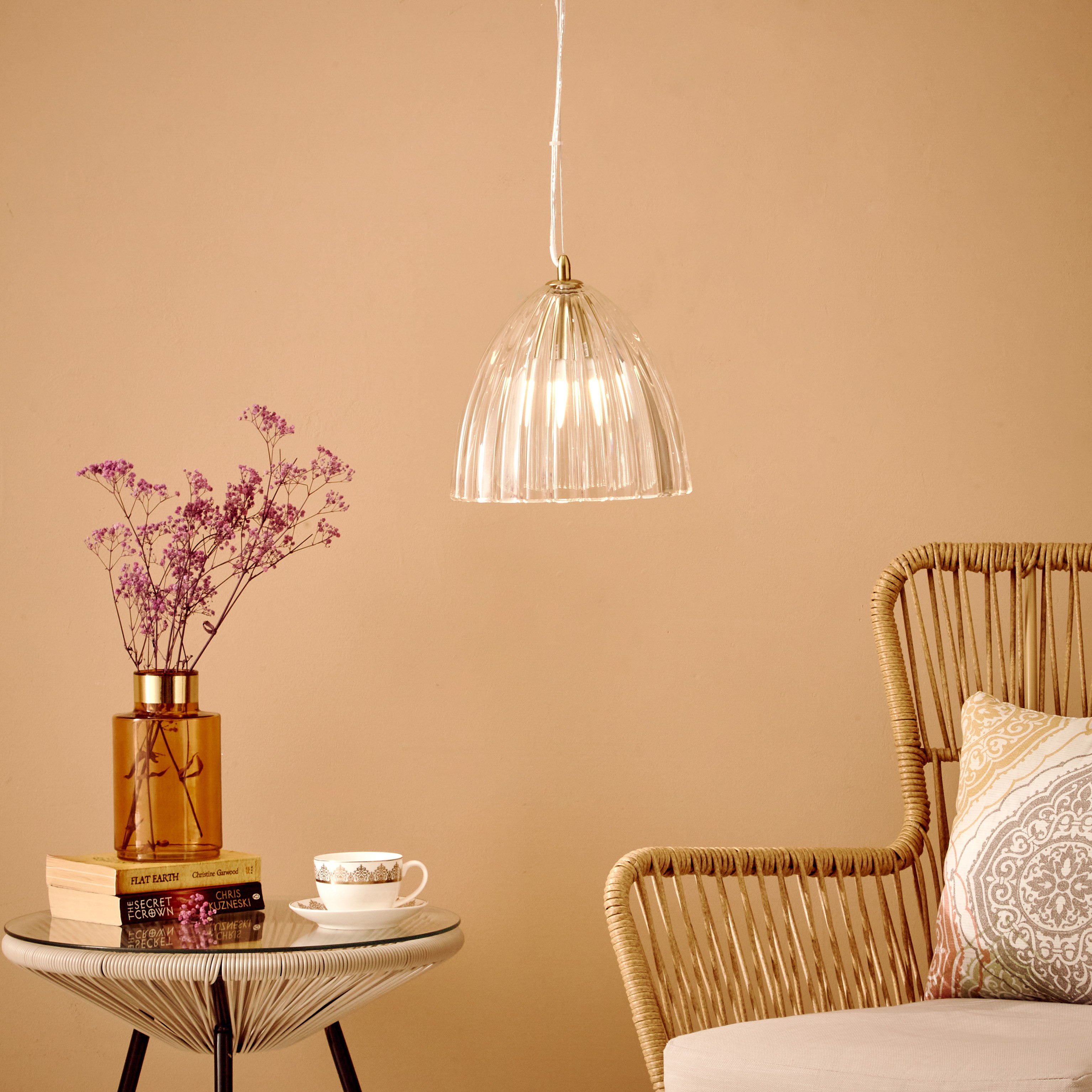 مصباح سقف زجاج مخطط من إلما - 25x24 سم-hbxhomeware-hbxdecorandfurnishings-image-5