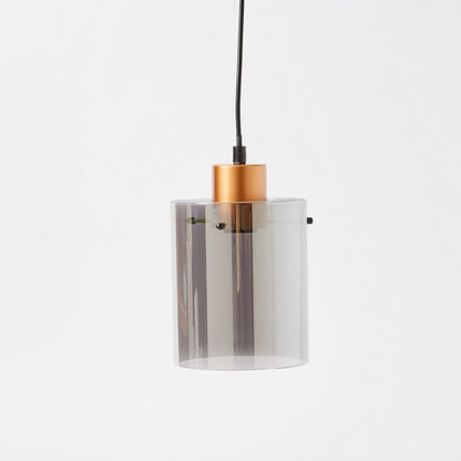 Elma Cylindrical Glass Ceiling Lamp - 27x15 cms