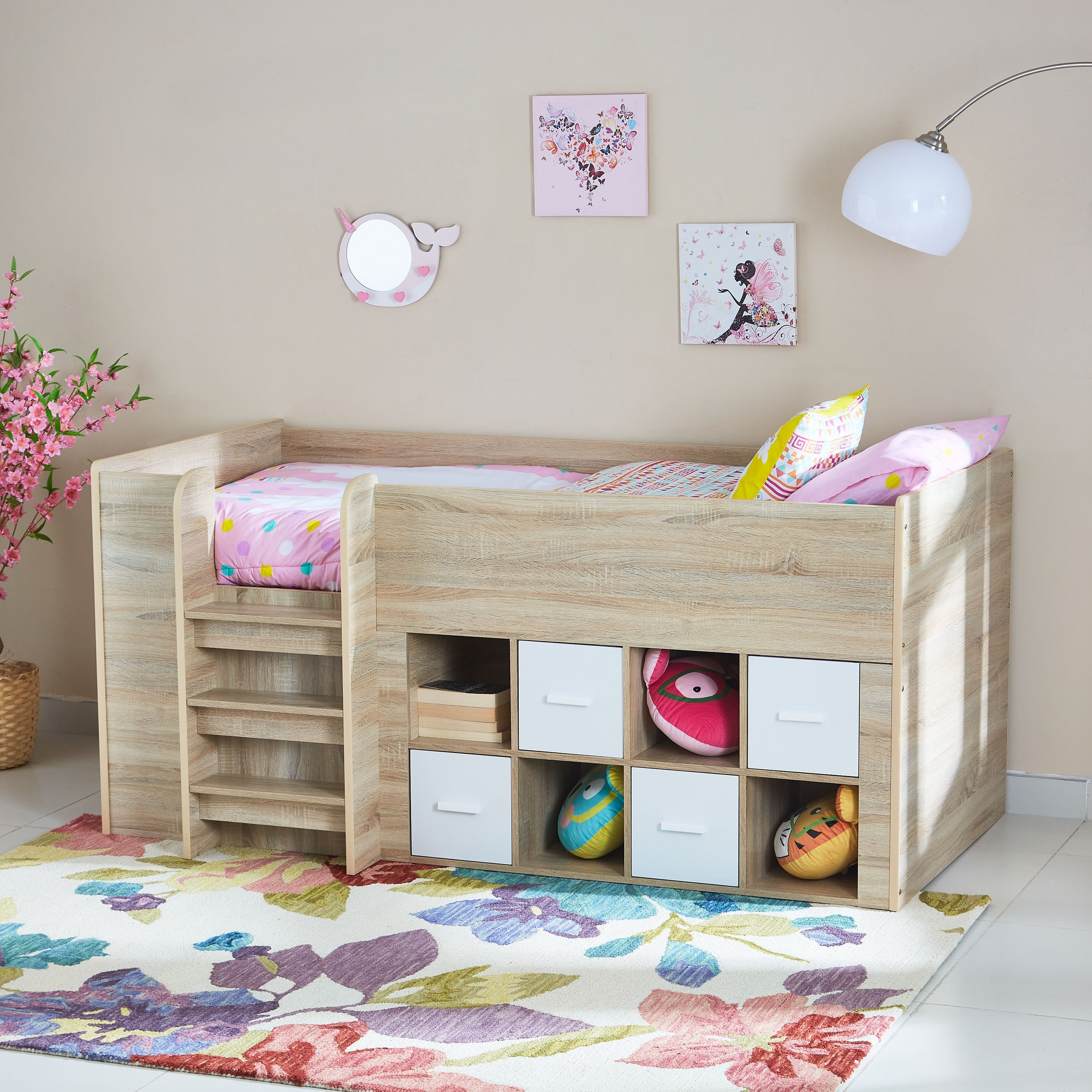 Cooper Costagat Single High Storage Bed - 90x190 cm-hbxkidsandyouth-bedsandbedsets-bunkbeds-single-image-1