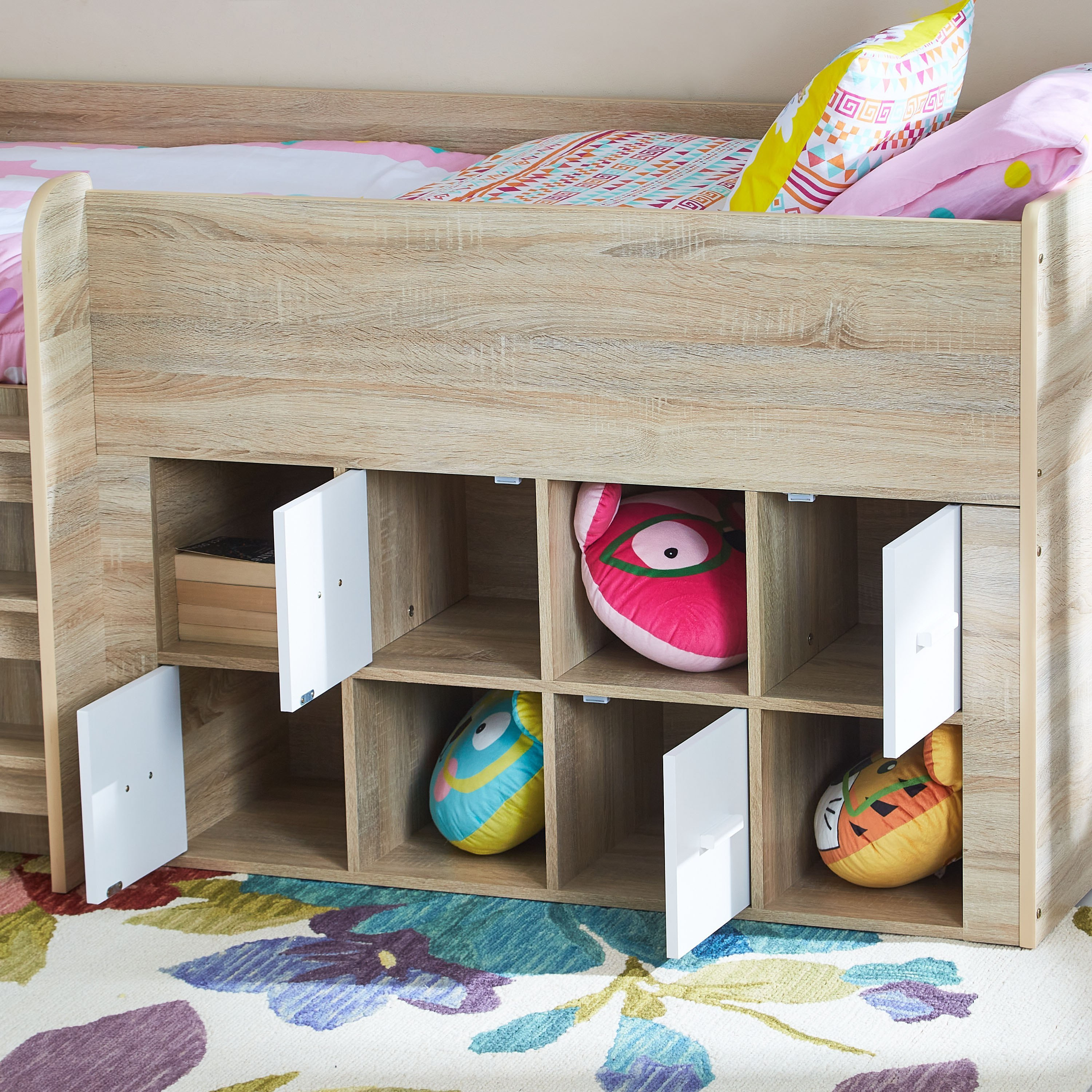 Cooper Costagat Single High Storage Bed - 90x190 cm-hbxkidsandyouth-bedsandbedsets-bunkbeds-single-image-7